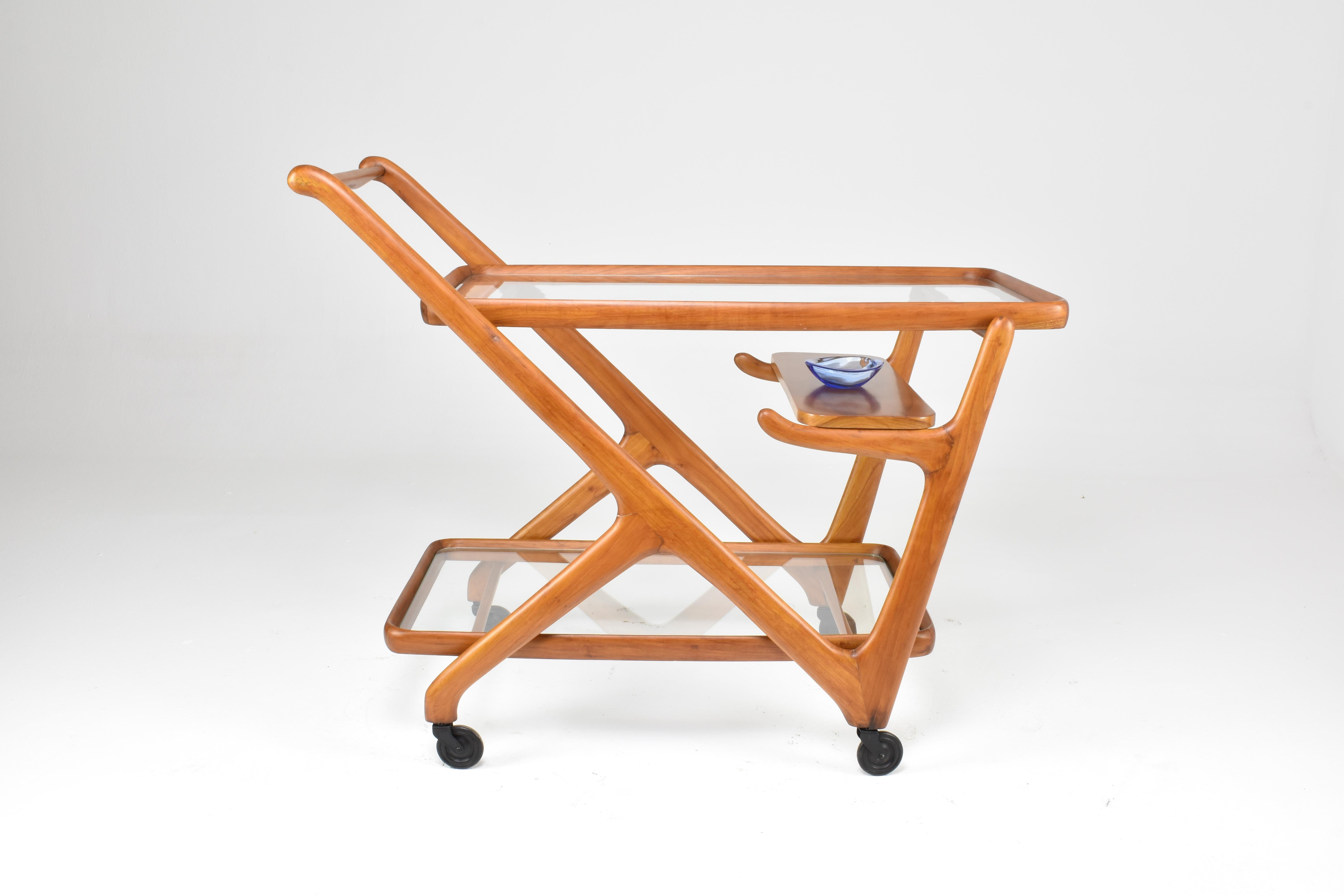 Italian Cesare Lacca for Cassina Bar or Serving Cart Trolley, 1950s For Sale 2