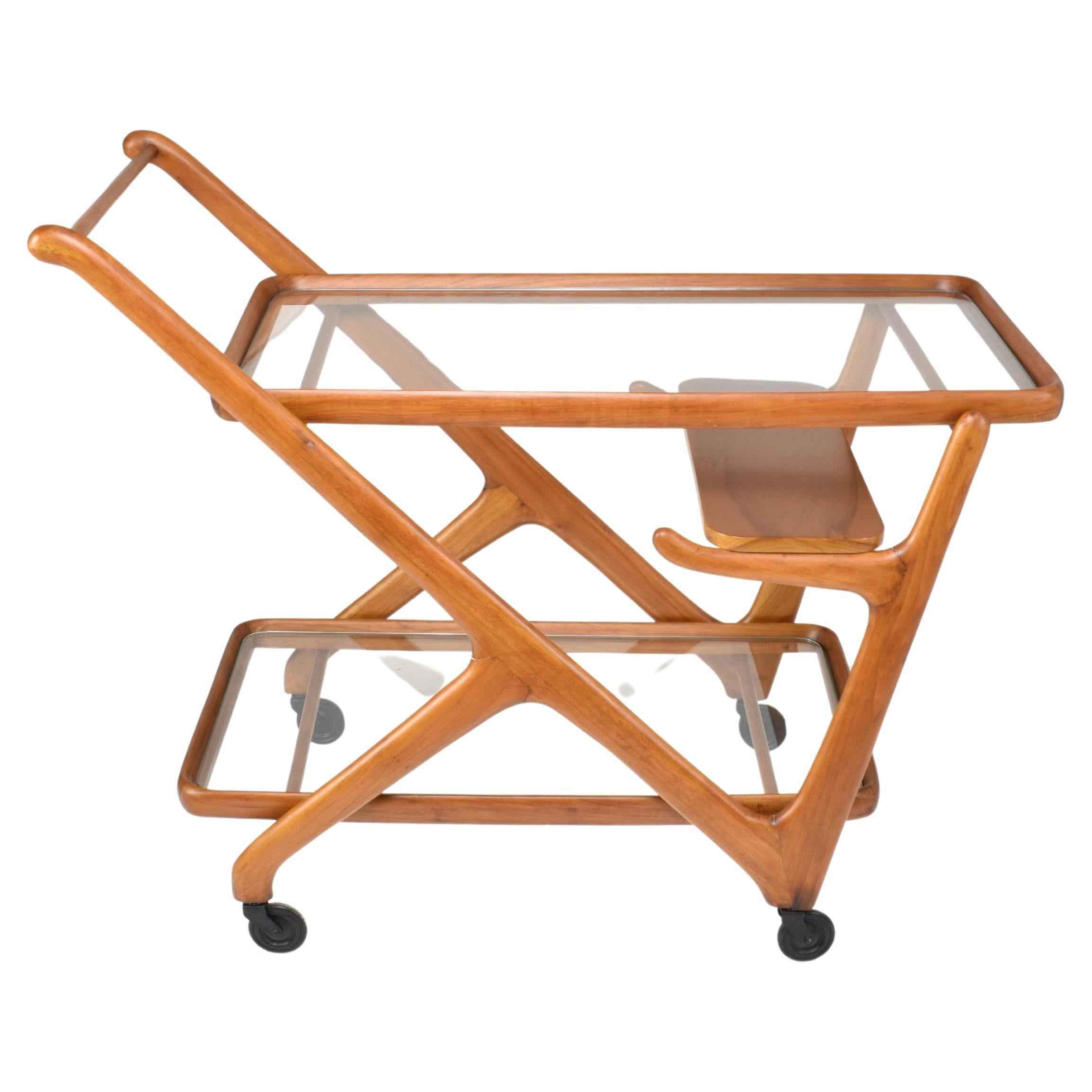 Italian Cesare Lacca for Cassina Bar or Serving Cart Trolley, 1950s For Sale