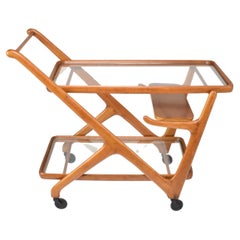 Vintage Italian Cesare Lacca for Cassina Bar or Serving Cart Trolley, 1950s