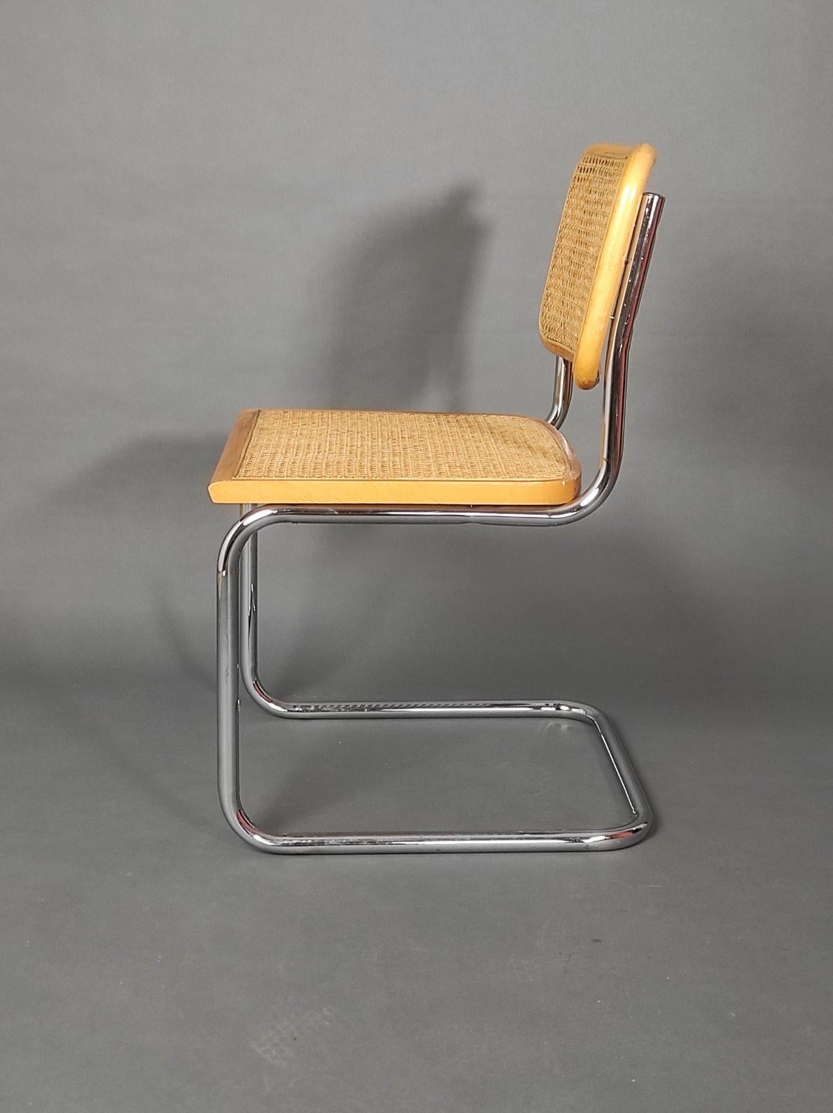 Italian Cesca Chair 1952 After Marcel Breuer For Sale 1