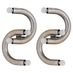 Italian Chain Link Chrome Sconce by Stilux, 1970s - 2 Available