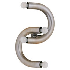 Italian Chain Link Chrome Sconce by Stilux, 1970s - 2 Available