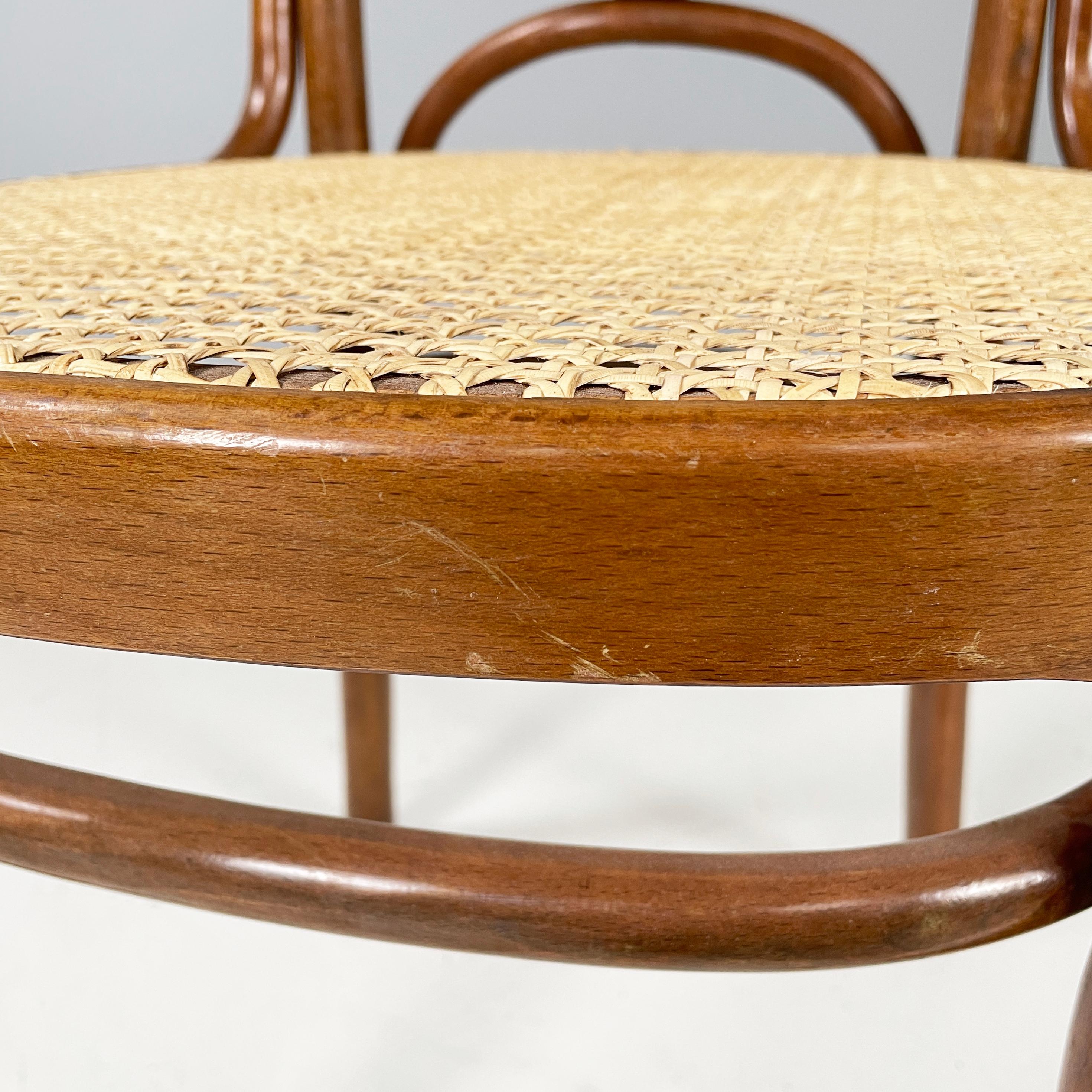 Italian Chair in straw and wood, 1900-1950s For Sale 6