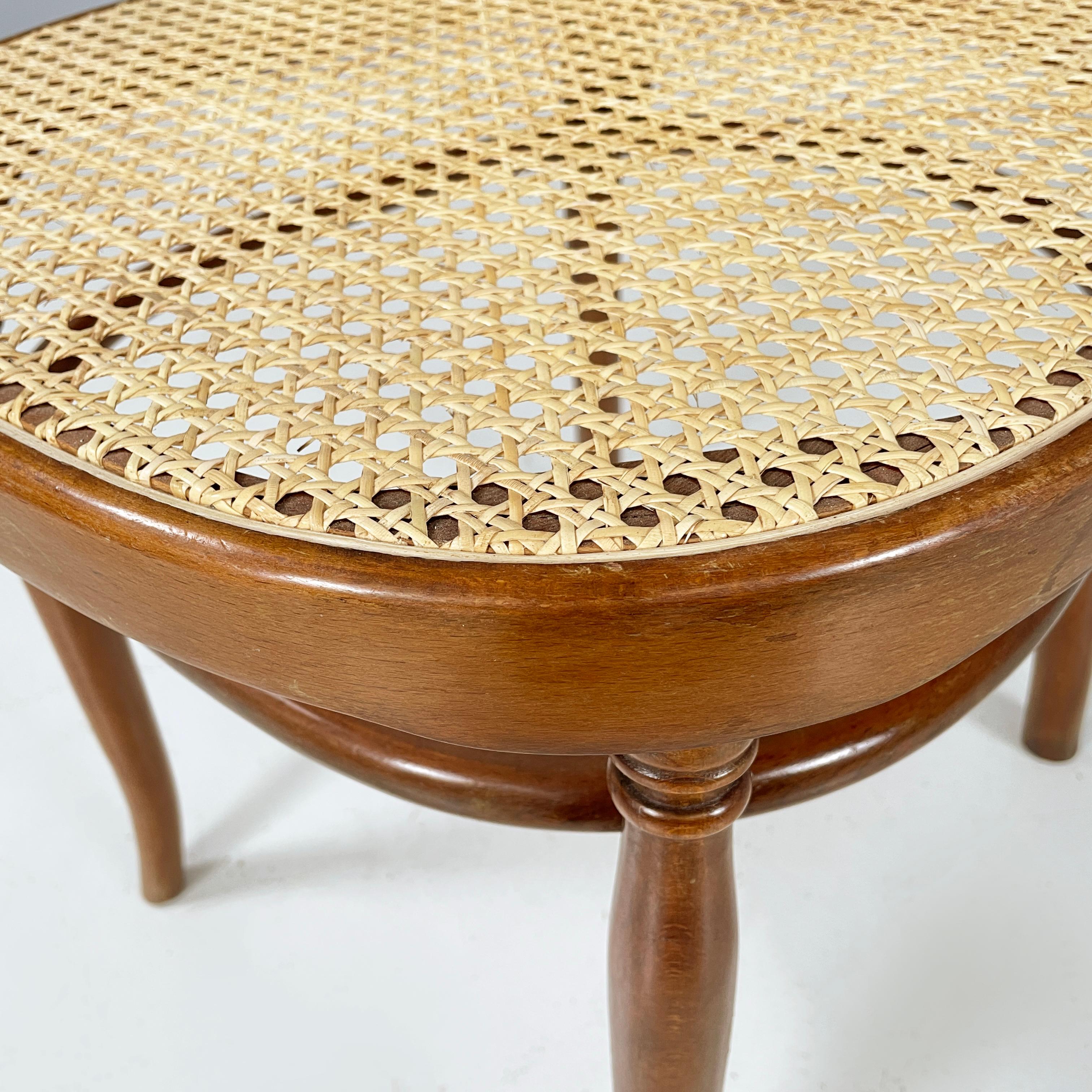 Italian Chair in straw and wood, 1900-1950s For Sale 7