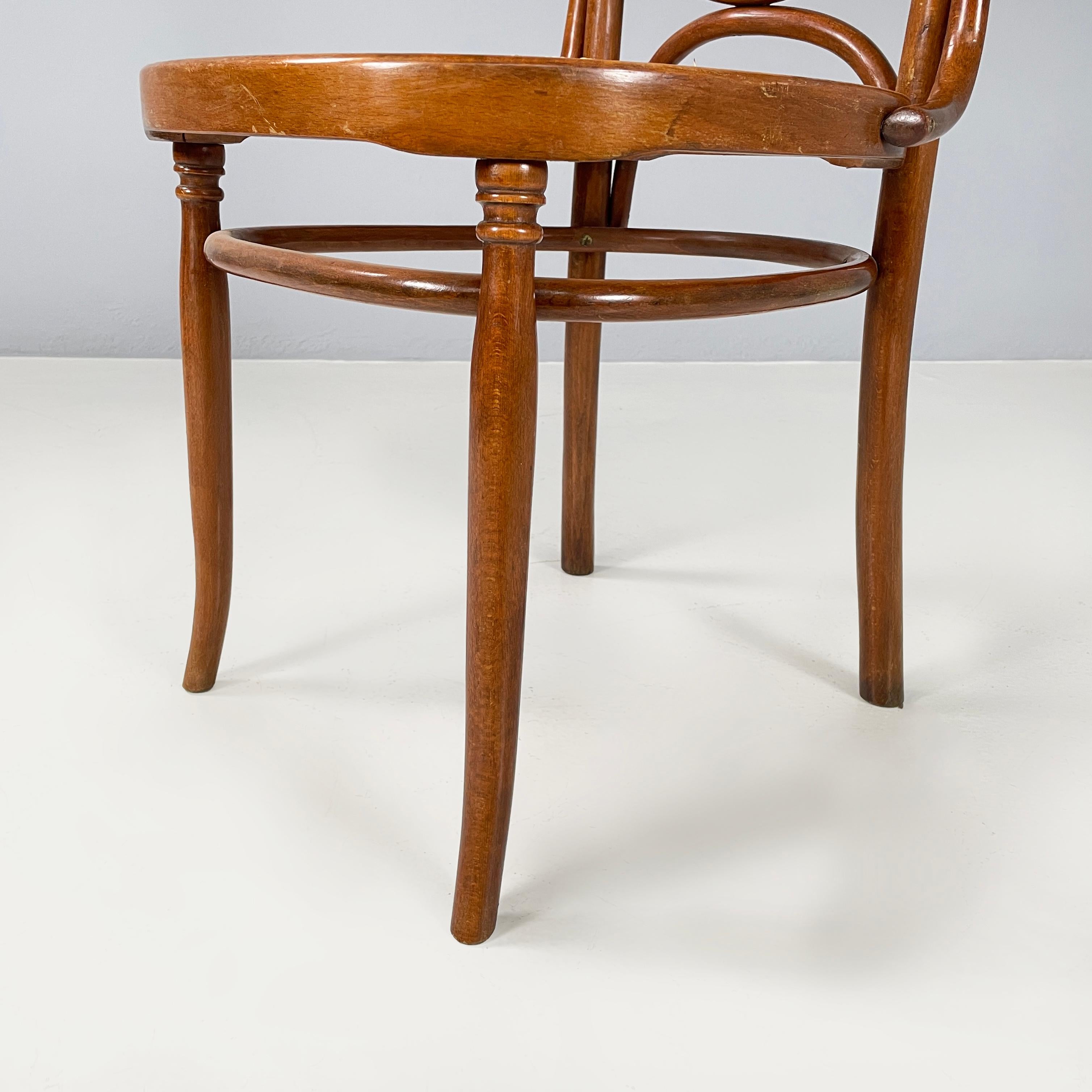 Chaise italienne en paille et Wood Wood, 1900-1950s en vente 11