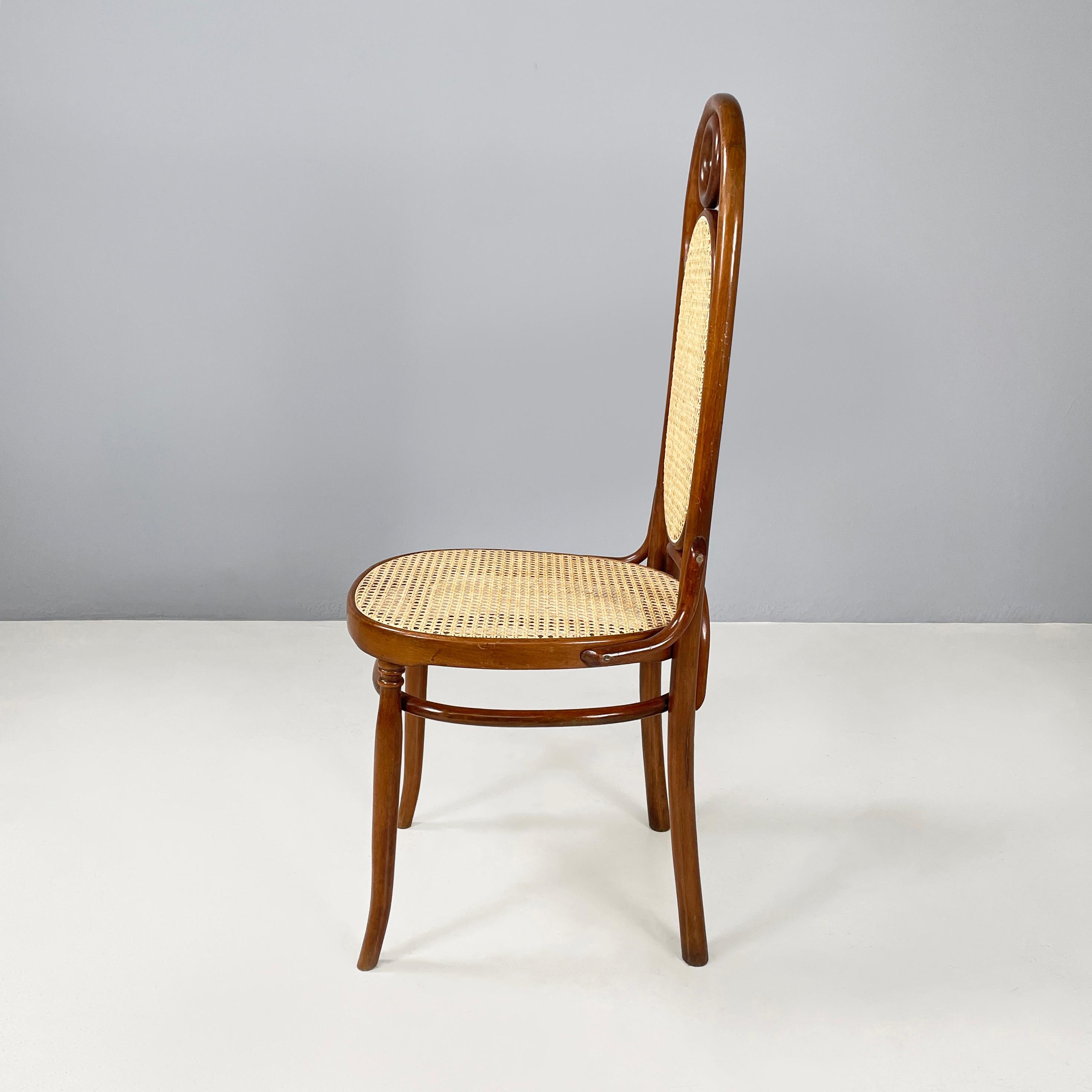 Italian Chair in straw and wood, 1900-1950s In Good Condition For Sale In MIlano, IT