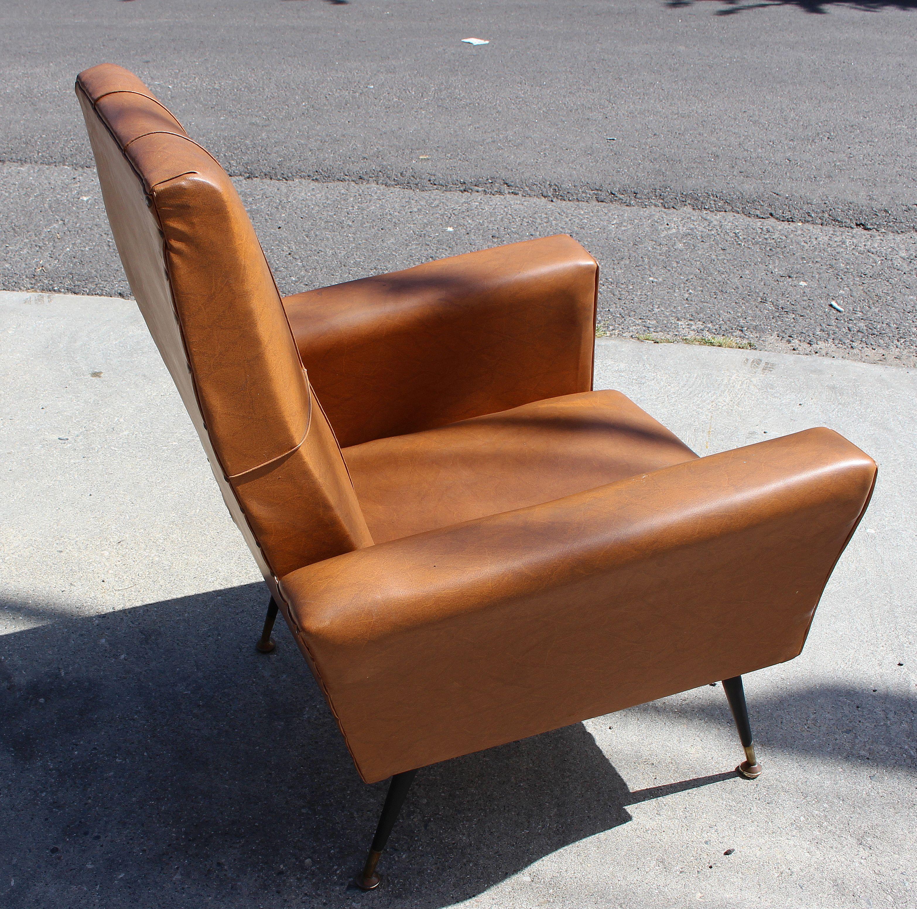 1950s Italian chair in original upholstery.