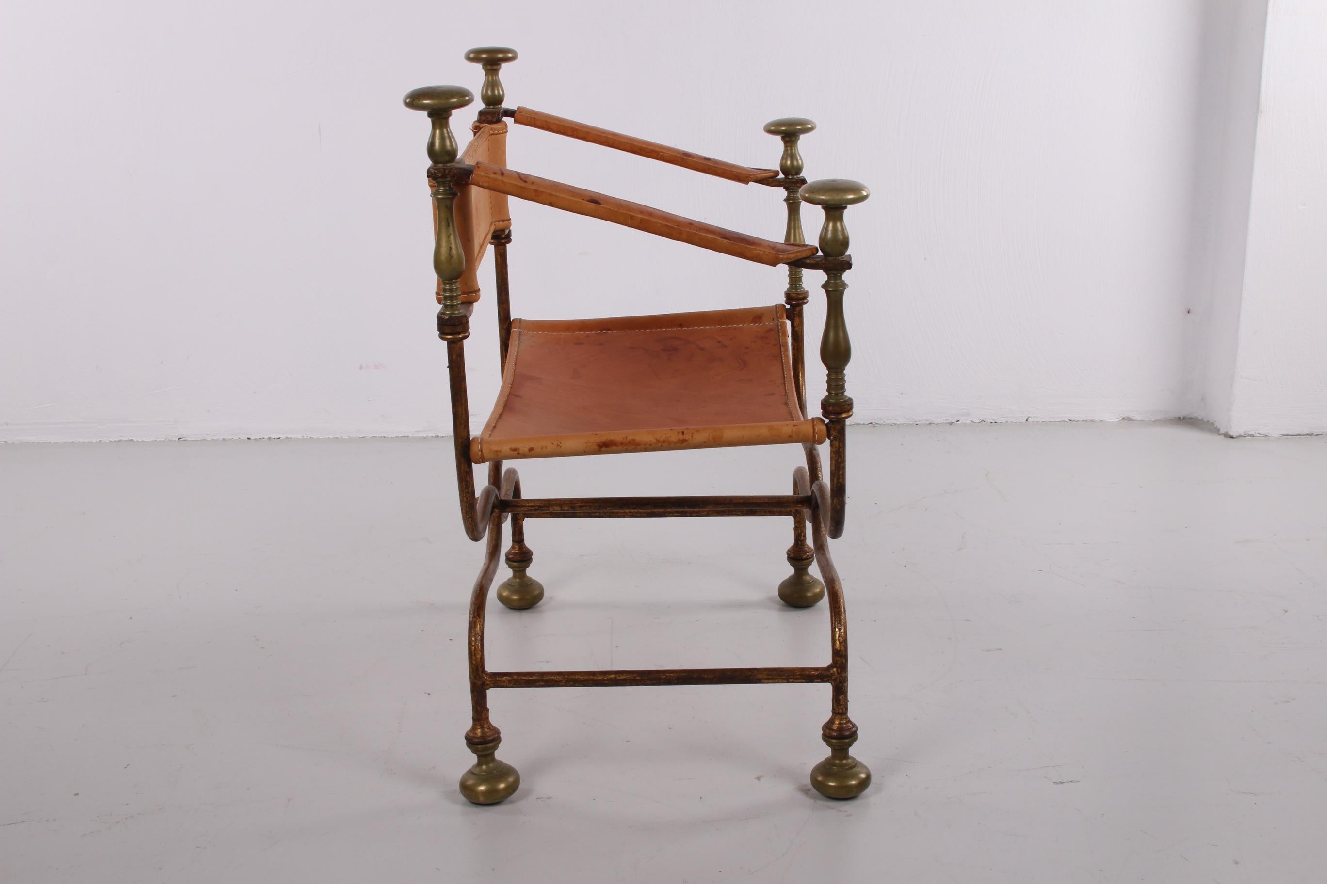 Barbizon School Italian Chair Made in 1940 by Iron Savonarola Dante