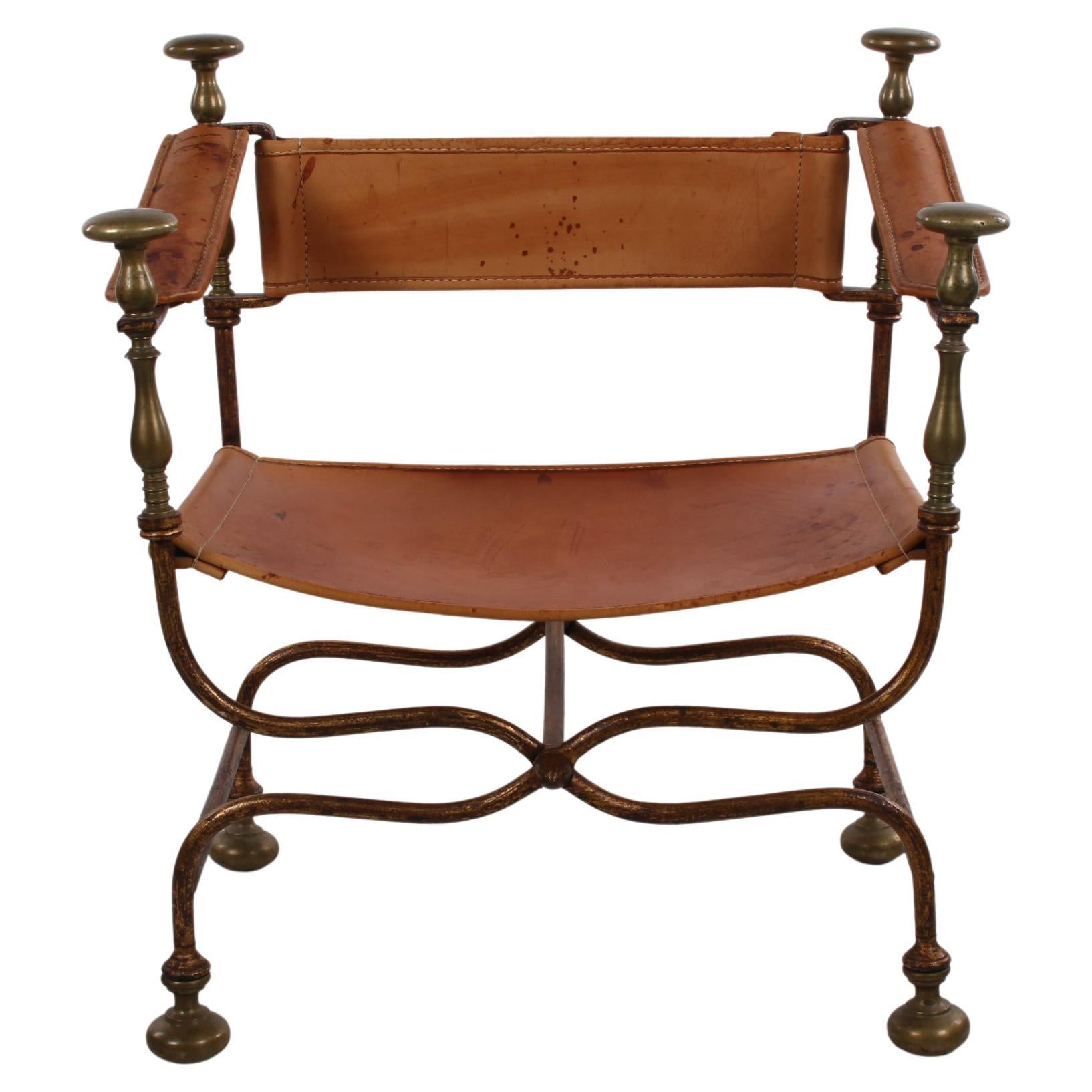 Italian Chair Made in 1940 by Iron Savonarola Dante