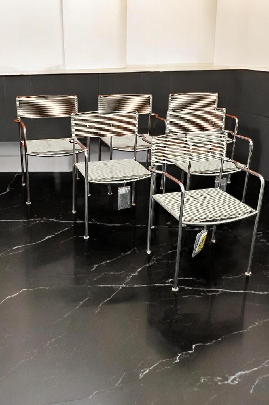 Italian Chairs Alias 201 Green PVC, set of six, by Giandomenico Belotti, 2012 5