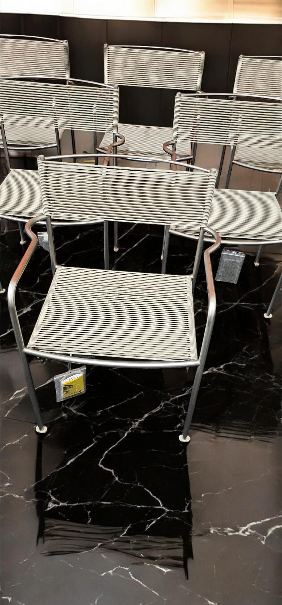 Italian Chairs Alias 201 Green PVC, set of six, by Giandomenico Belotti, 2012 7