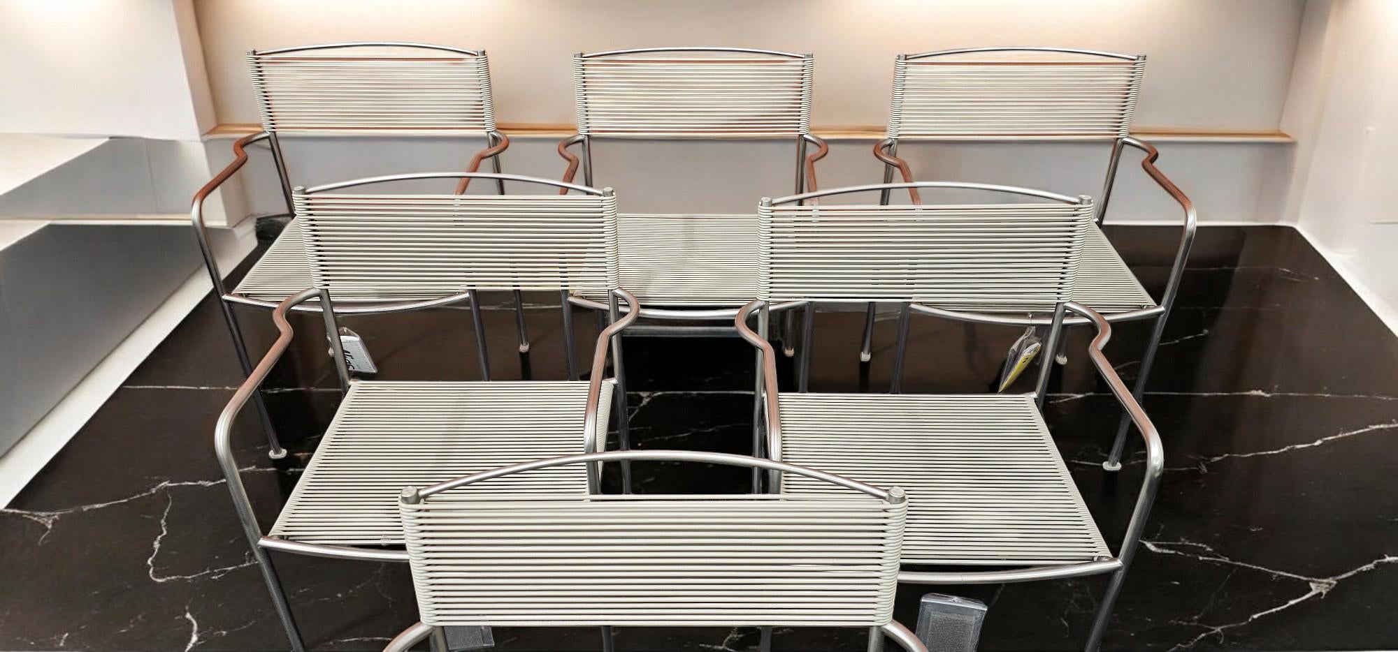 Italian Chairs Alias 201 Green PVC, set of six, by Giandomenico Belotti, 2012 9