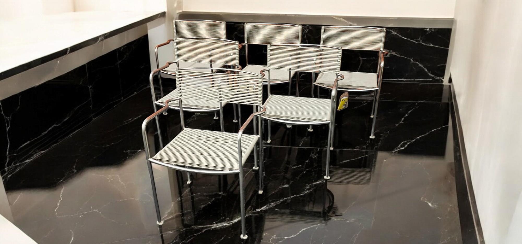 Italian Chairs Alias 201 Green PVC, set of six, by Giandomenico Belotti, 2012 11