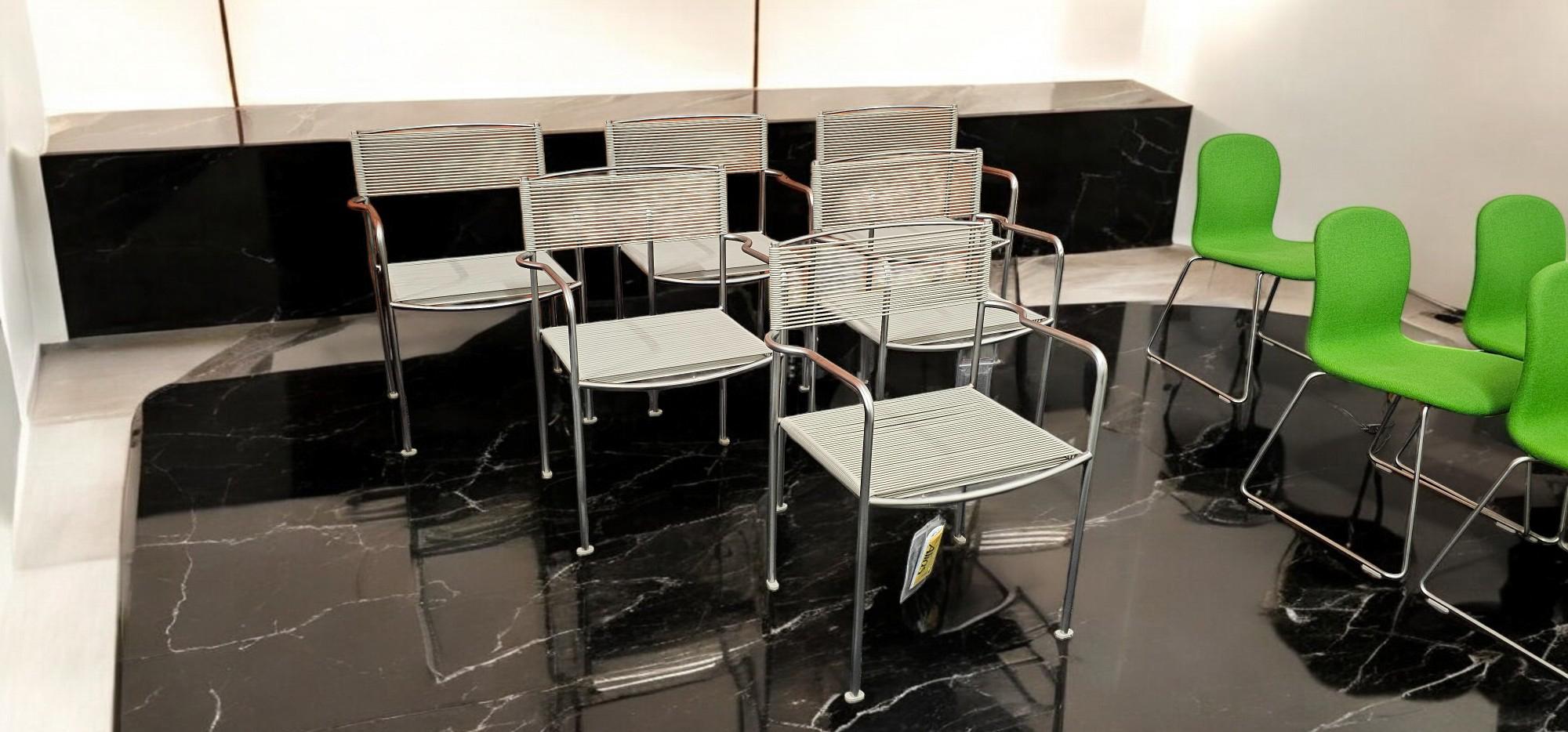 Italian Chairs Alias 201 Green PVC, set of six, by Giandomenico Belotti, 2012 3