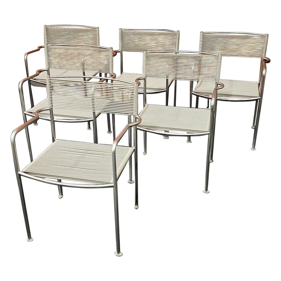 Italian Chairs Alias 201 Green PVC, set of six, by Giandomenico Belotti, 2012