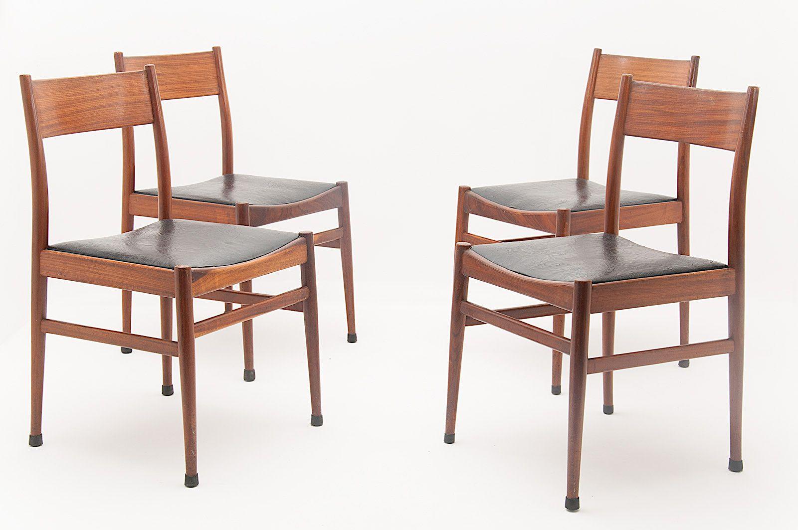 Teak Italian Chairs by Consorzio Sedie Friuli