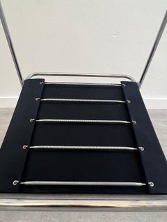 Italian Chairs in Fabric and Chrome by Giovanni Carini for Planula