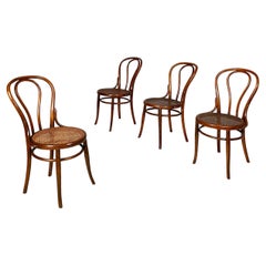 Italienische Stühle aus Stroh und Holz, 1930er Jahre