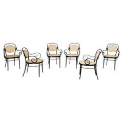 Italian chairs in straw and wood for Sautto e Liberale, 1930s