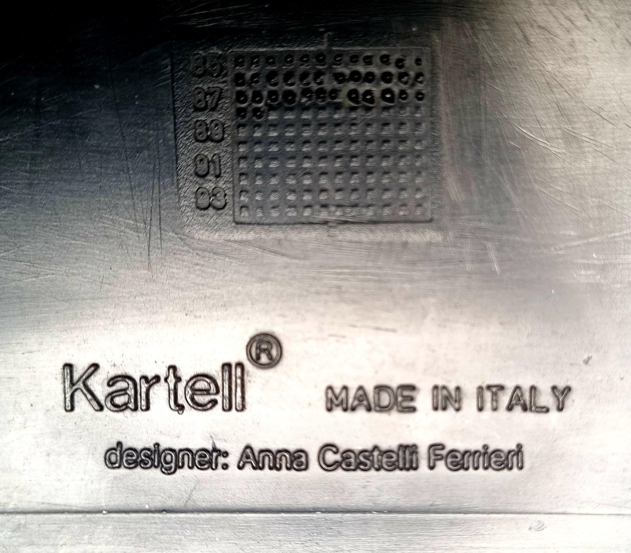 Italian Chairs Model 4870 by Anna Castelli Ferrieri for Kartell, Italy 80s For Sale 1