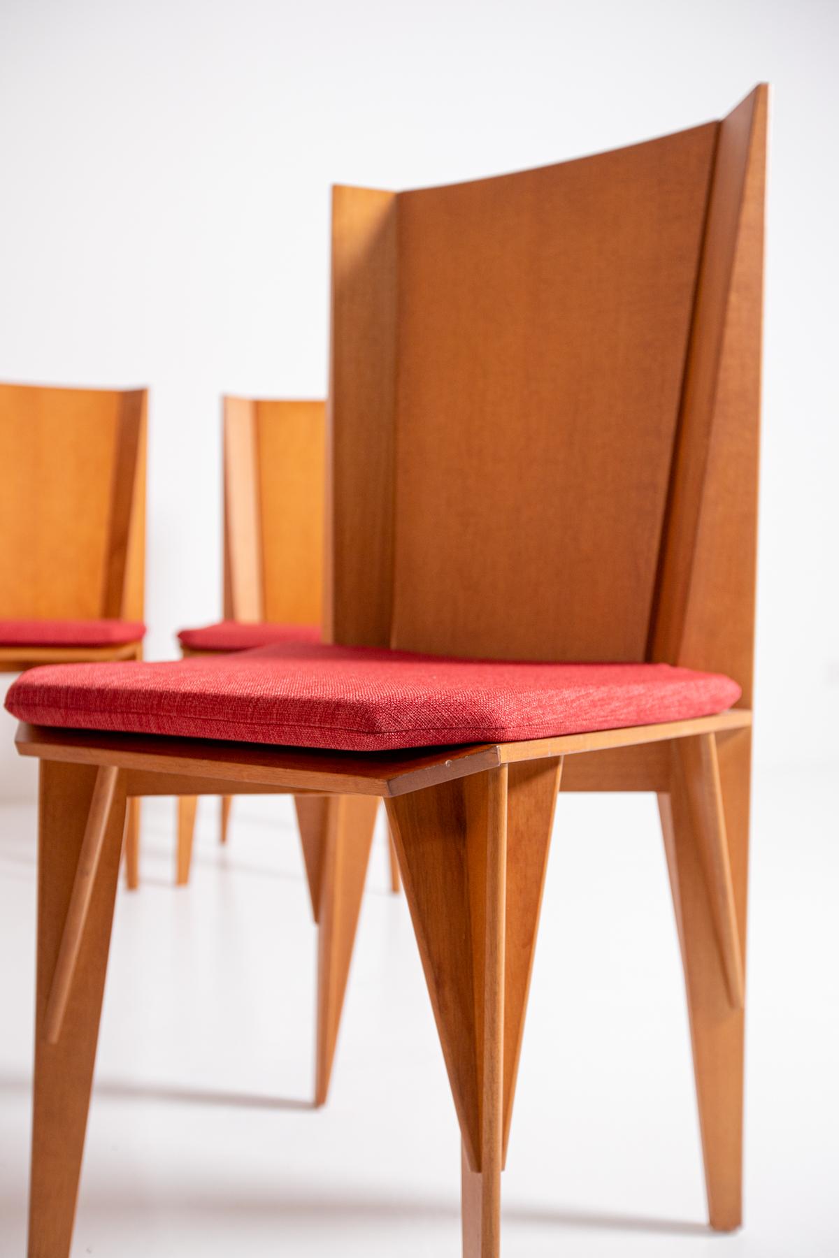 Italian Chairs Set of Ten by Adriano & Paolo Suman Per Giorgetti, 1984 3