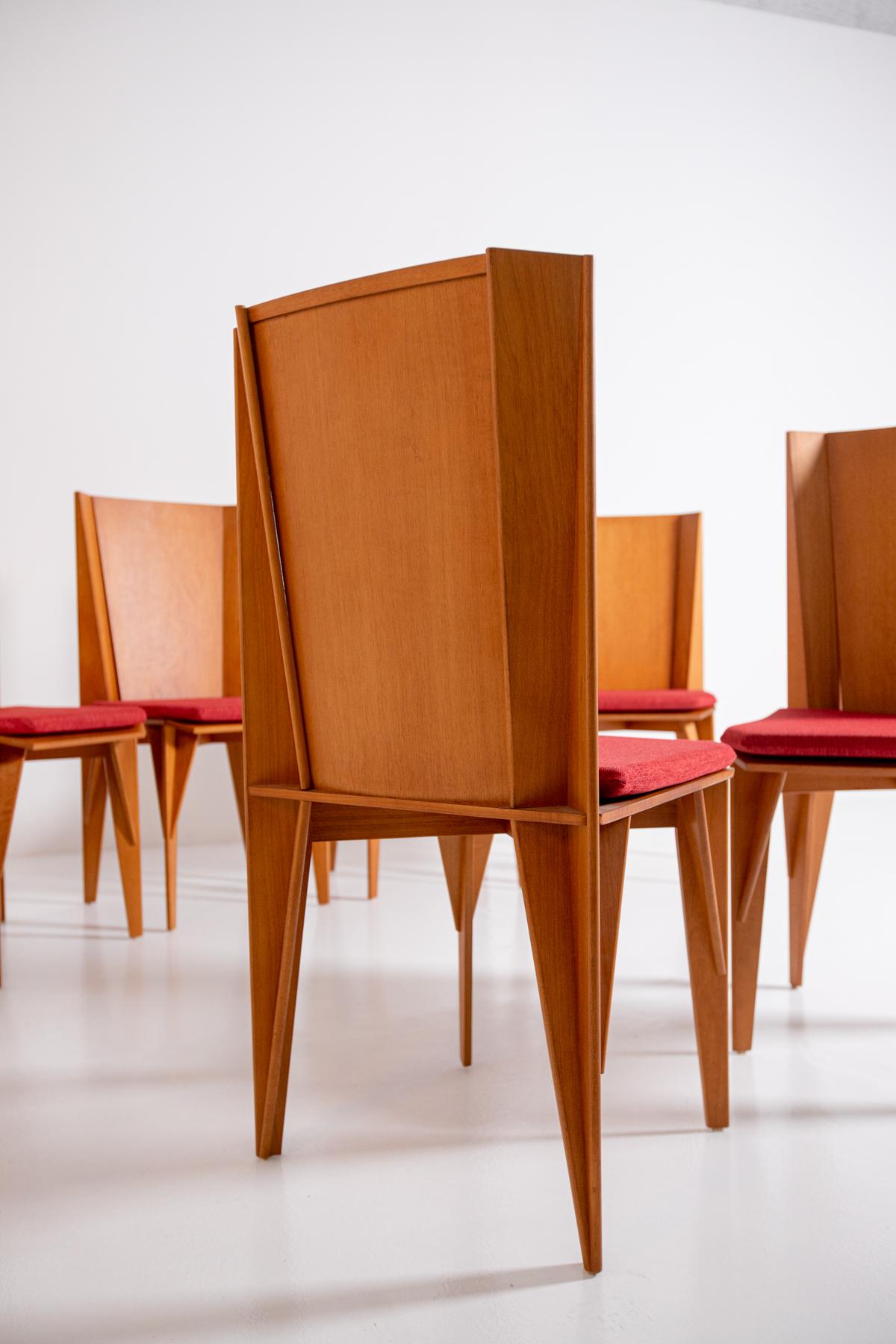 Italian Chairs Set of Ten by Adriano & Paolo Suman Per Giorgetti, 1984 7