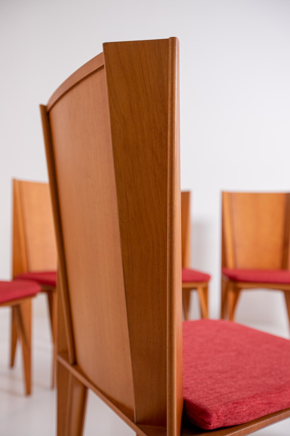 Italian Chairs Set of Ten by Adriano & Paolo Suman Per Giorgetti, 1984 9