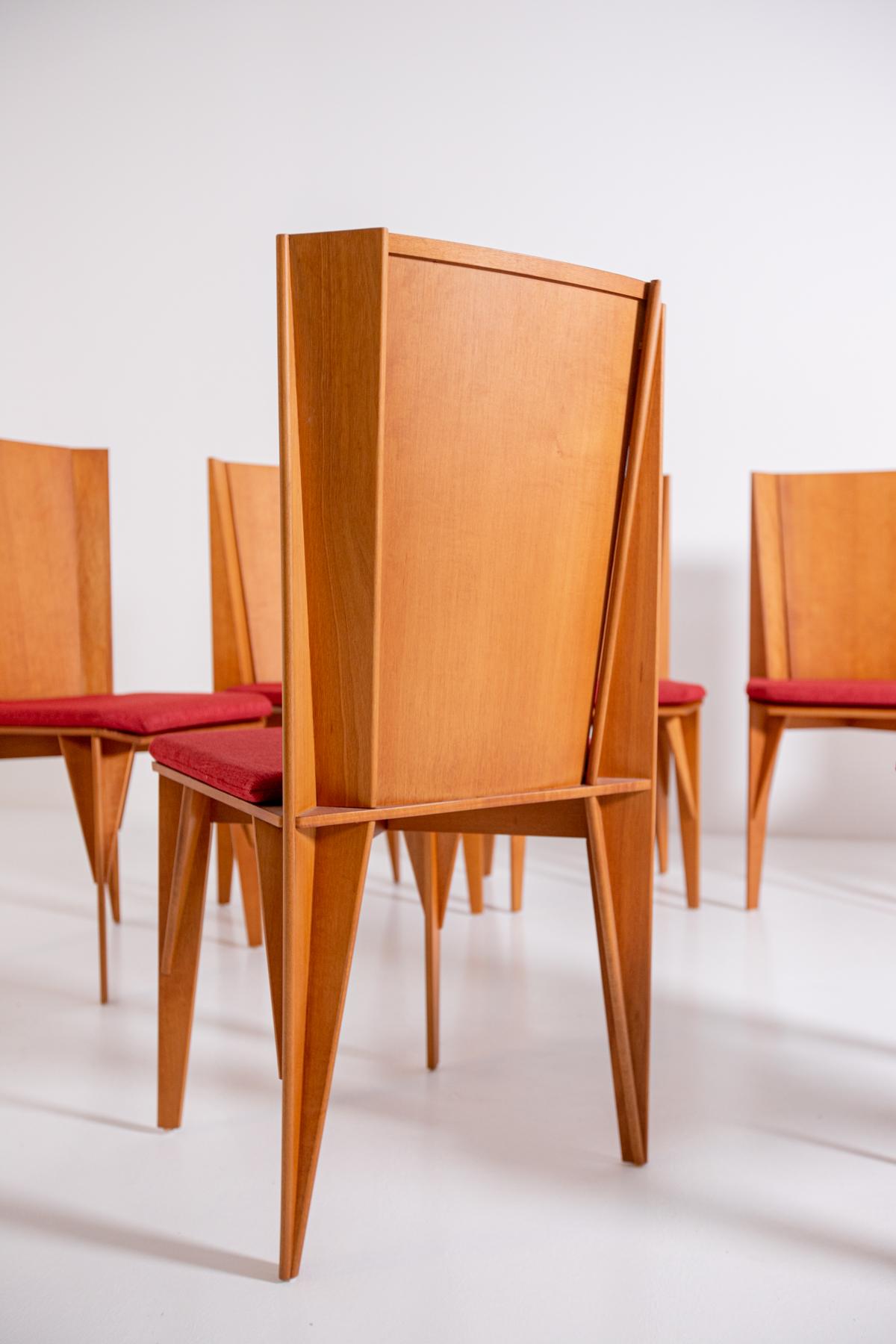 Italian Chairs Set of Ten by Adriano & Paolo Suman Per Giorgetti, 1984 10