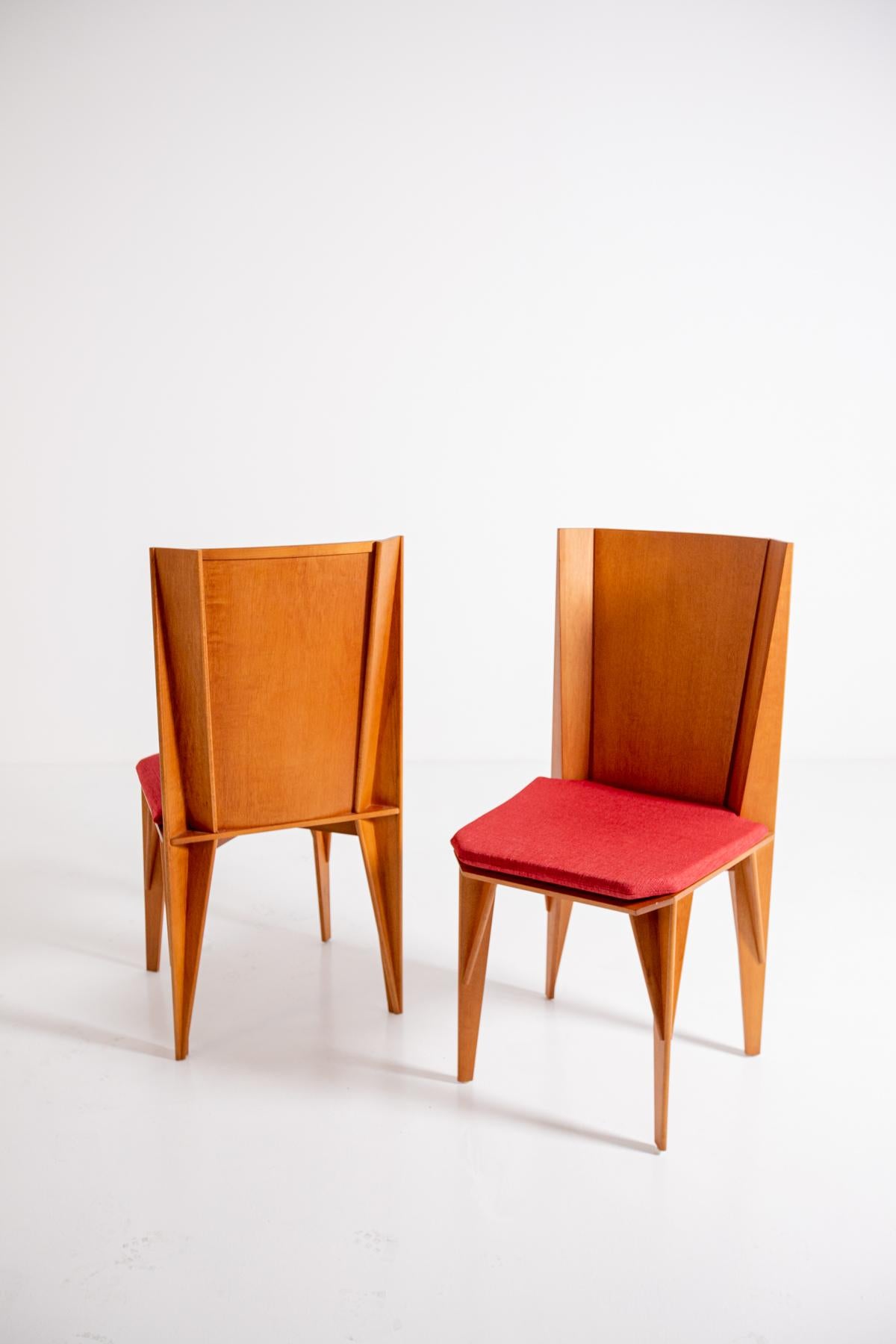 Italian Chairs Set of Ten by Adriano & Paolo Suman Per Giorgetti, 1984 12