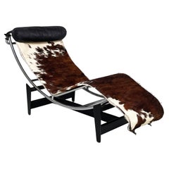 Chaise longue italiana LC4 di Le Corbusier, Jeanneret Perriand Cassina, anni '70