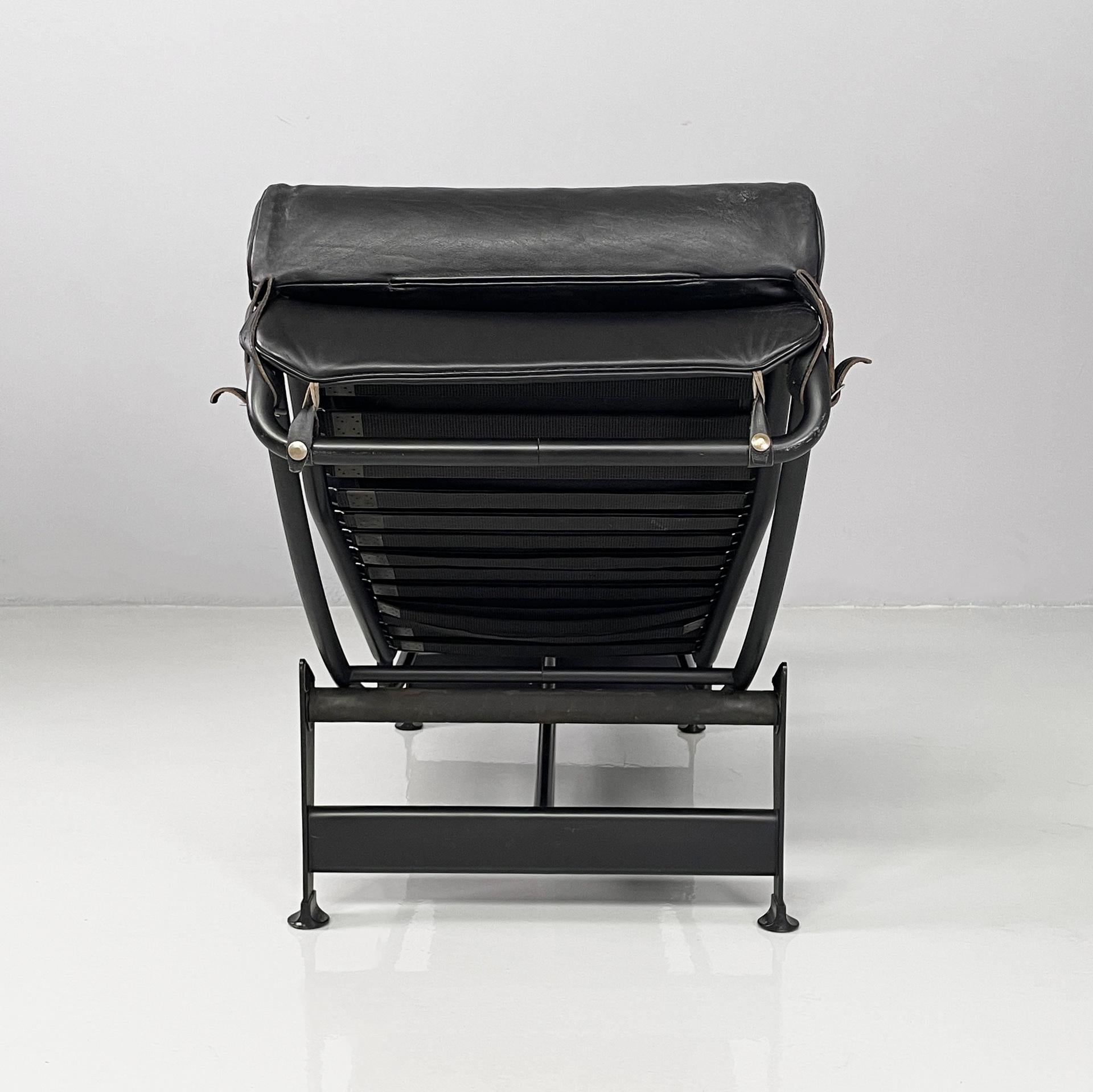 Fin du 20e siècle Chaise longue italienne LC4 par Le Corbusier Jeanneret Perriand Cassina, 1980 en vente