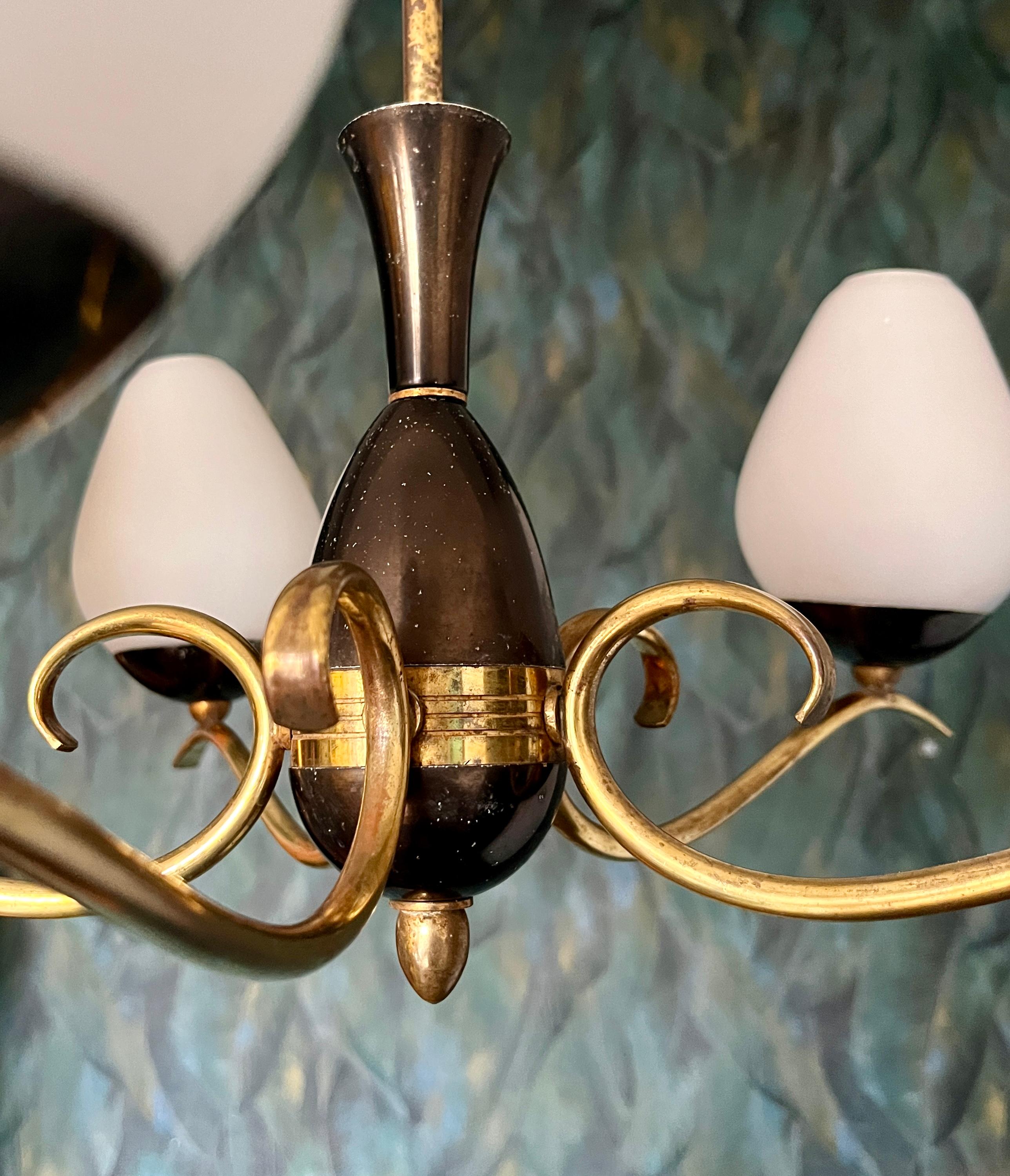 Italian chandelier 1950s For Sale 2