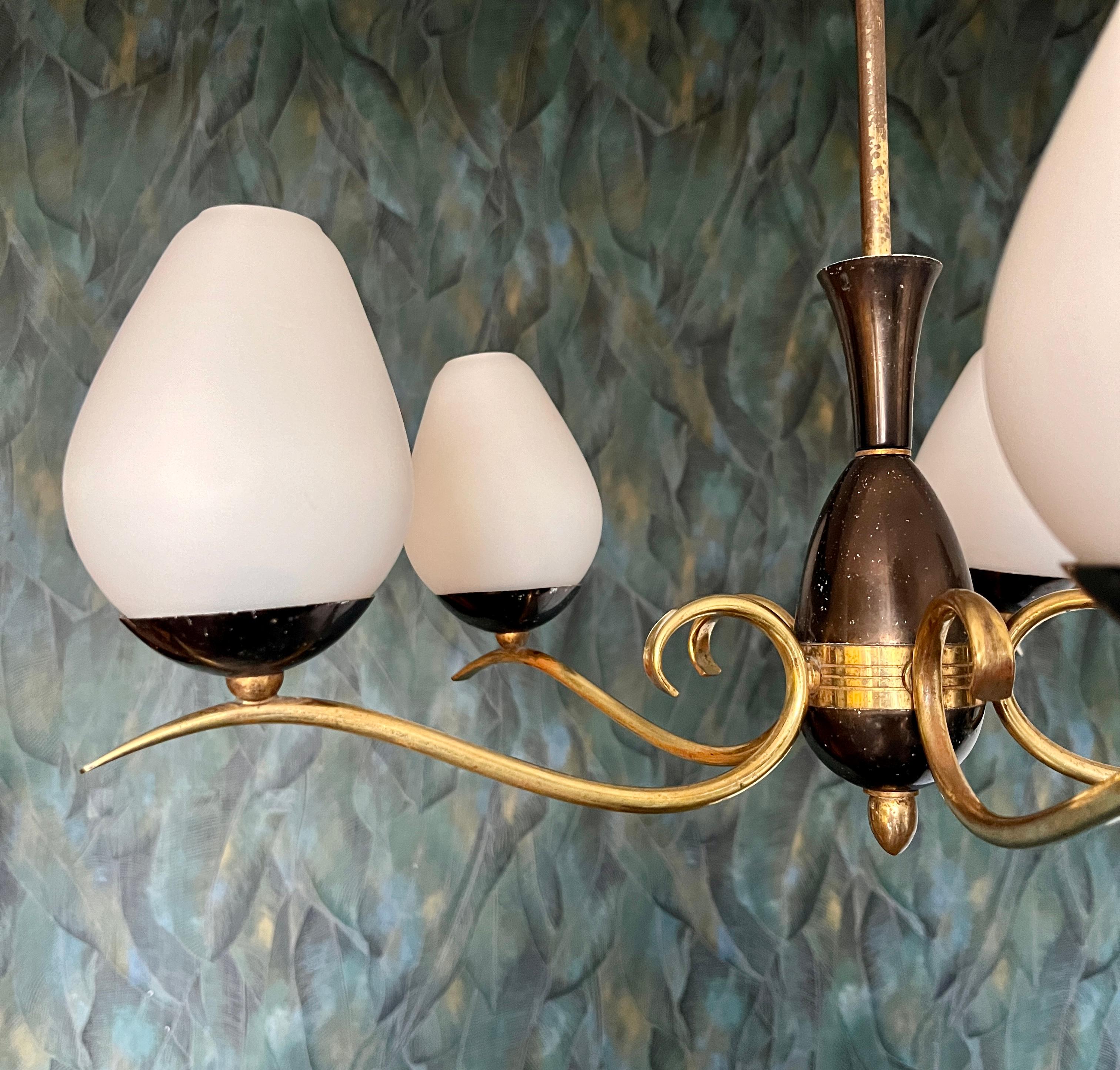Italian chandelier 1950s For Sale 3
