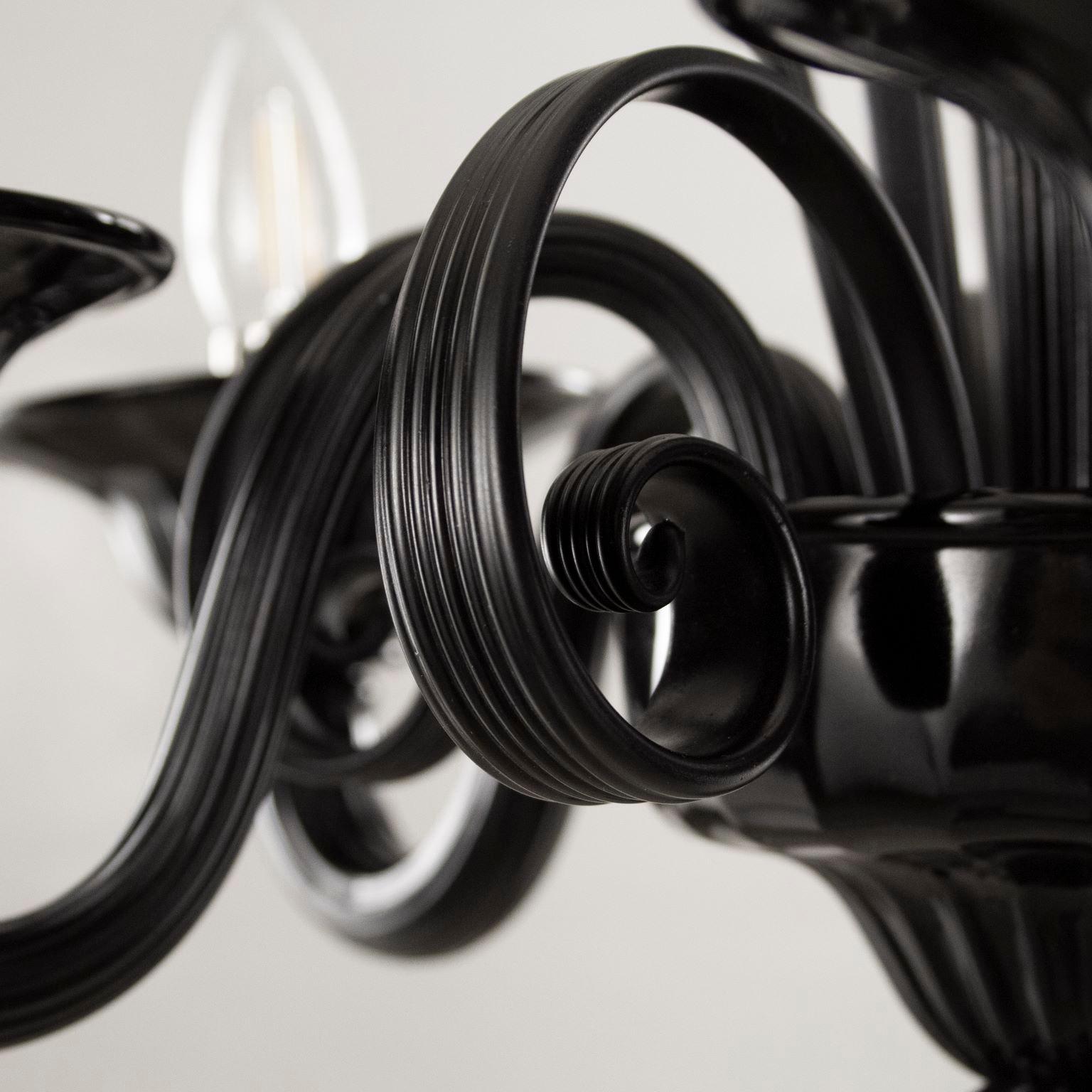 black murano glass chandelier