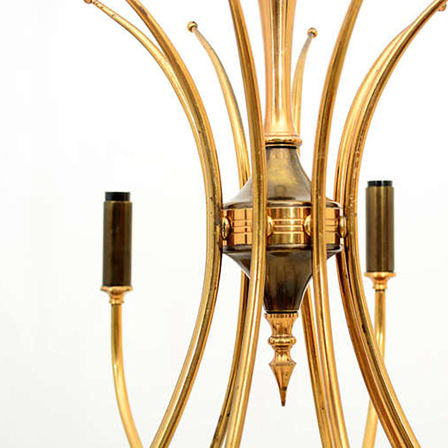 Mid-Century Modern Italian Chandelier After Guglielmo Ulrich