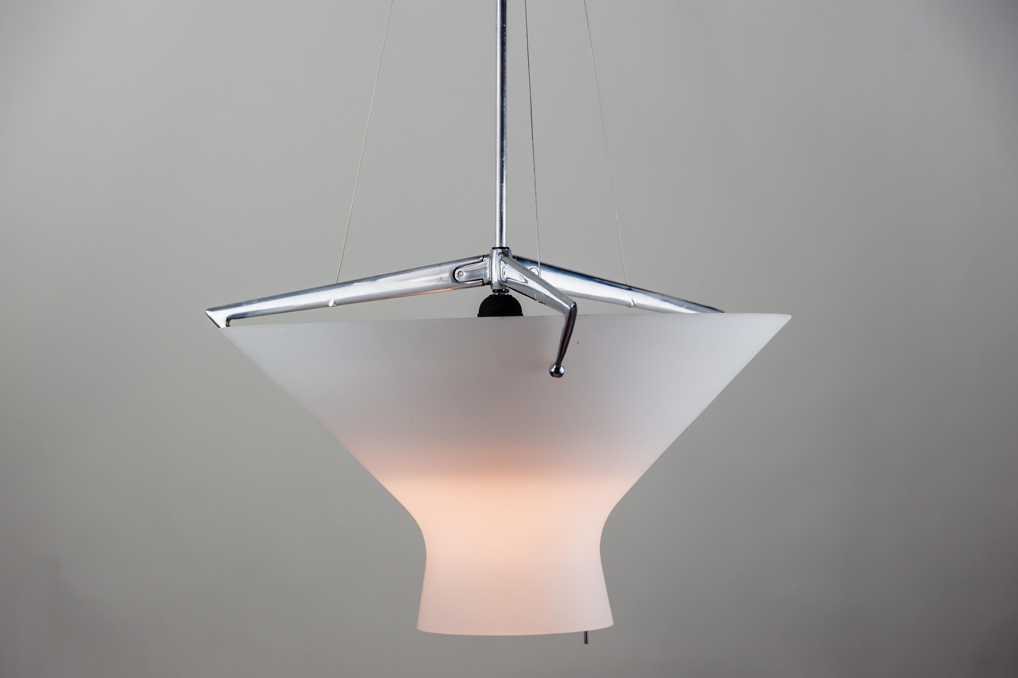Glass Italian Chandelier around 1970s For Sale