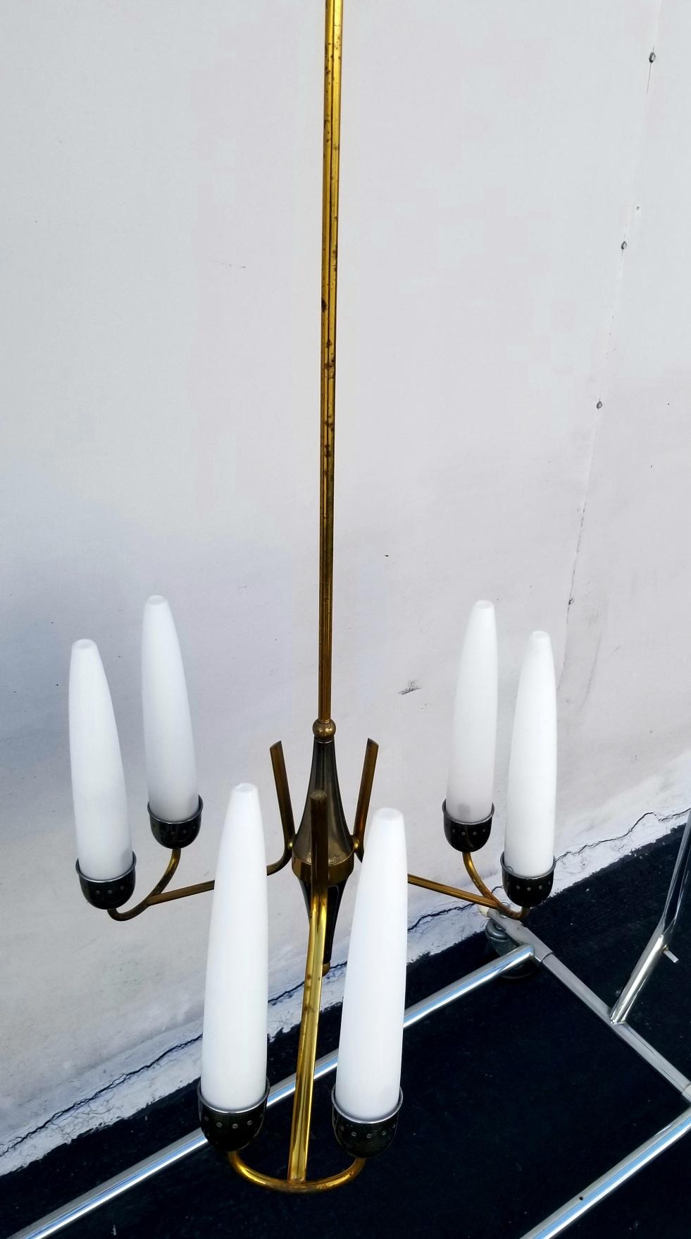 Italian Chandelier Attributed to Angelo Lelii for Arredoluce For Sale 7