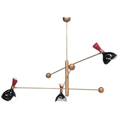 Italian Chandelier Attributed to Stilnovo, 1960s