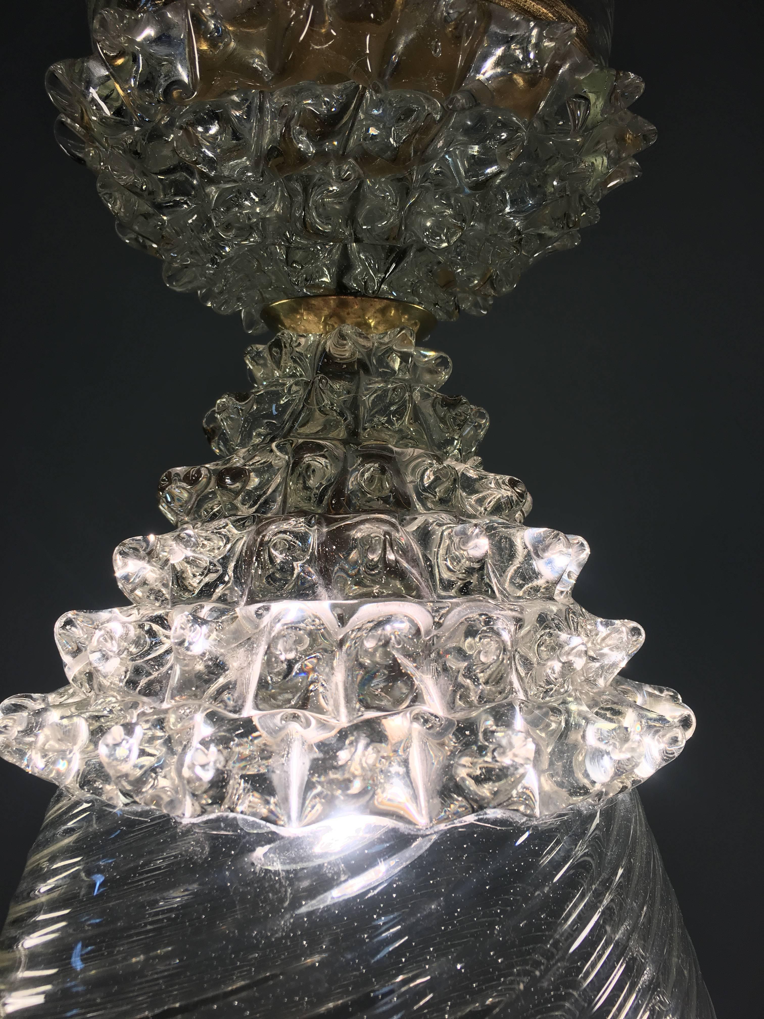 Italian Chandelier by Barovier & Toso, Murano, 1950 For Sale 2