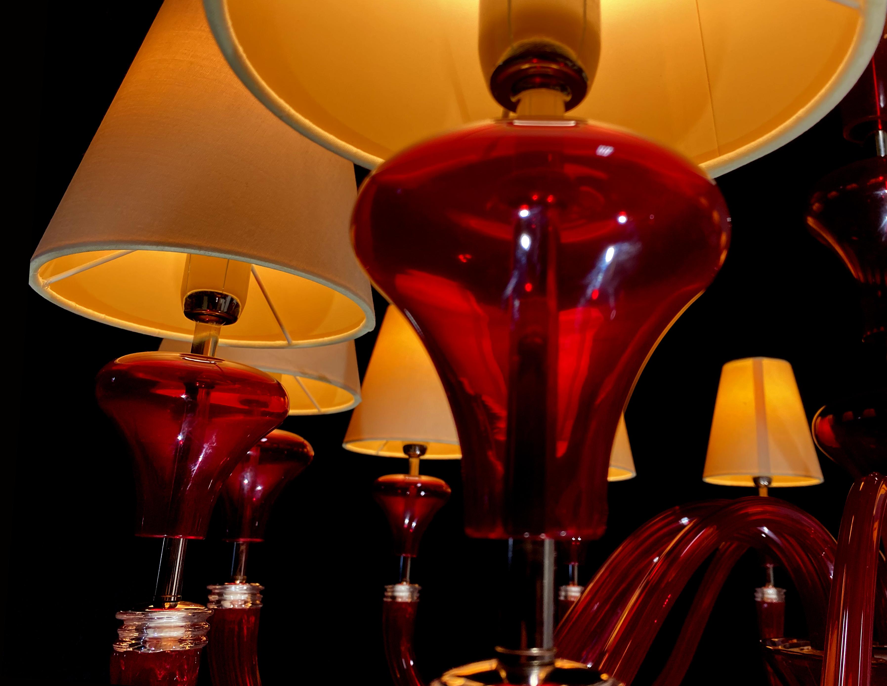 Lustre italien de Barovier & Toso Murano, 1990 en vente 5