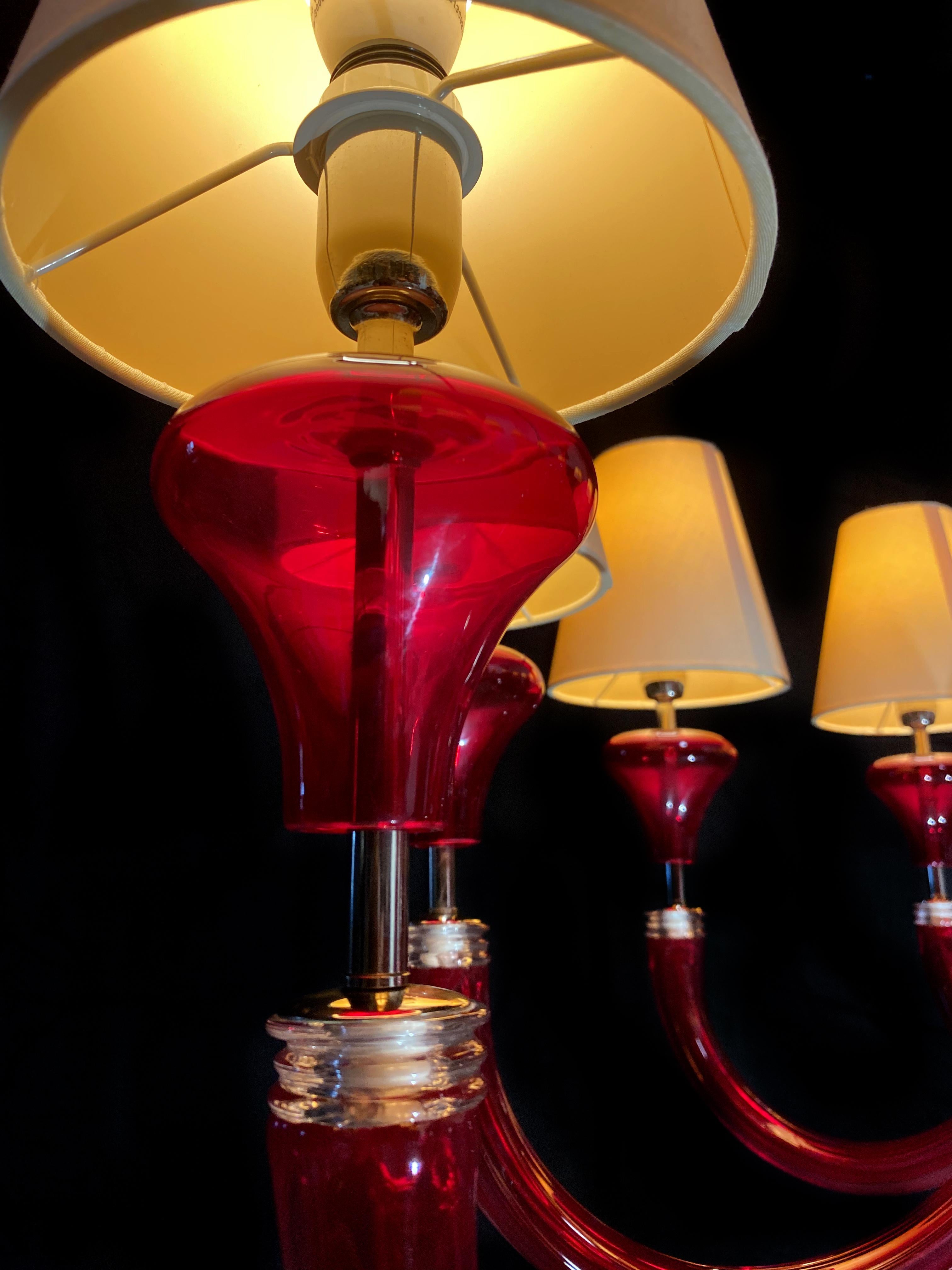 Lustre italien de Barovier & Toso Murano, 1990 en vente 7