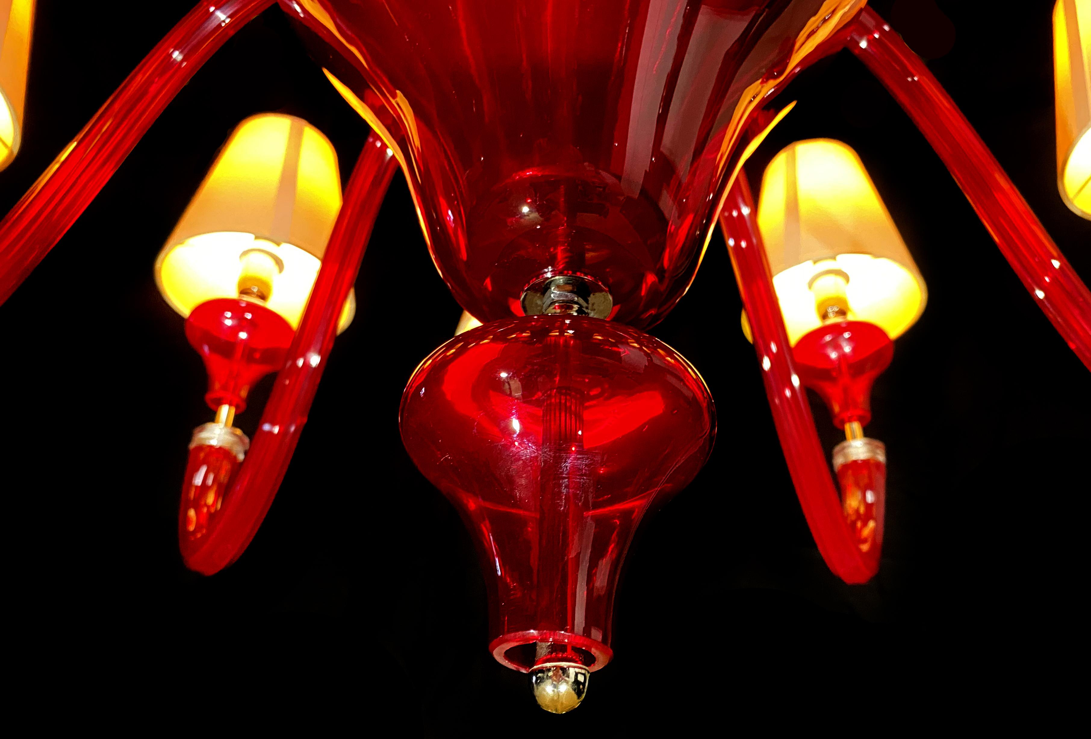 Italian Chandelier by Barovier & Toso Murano, 1990 For Sale 10