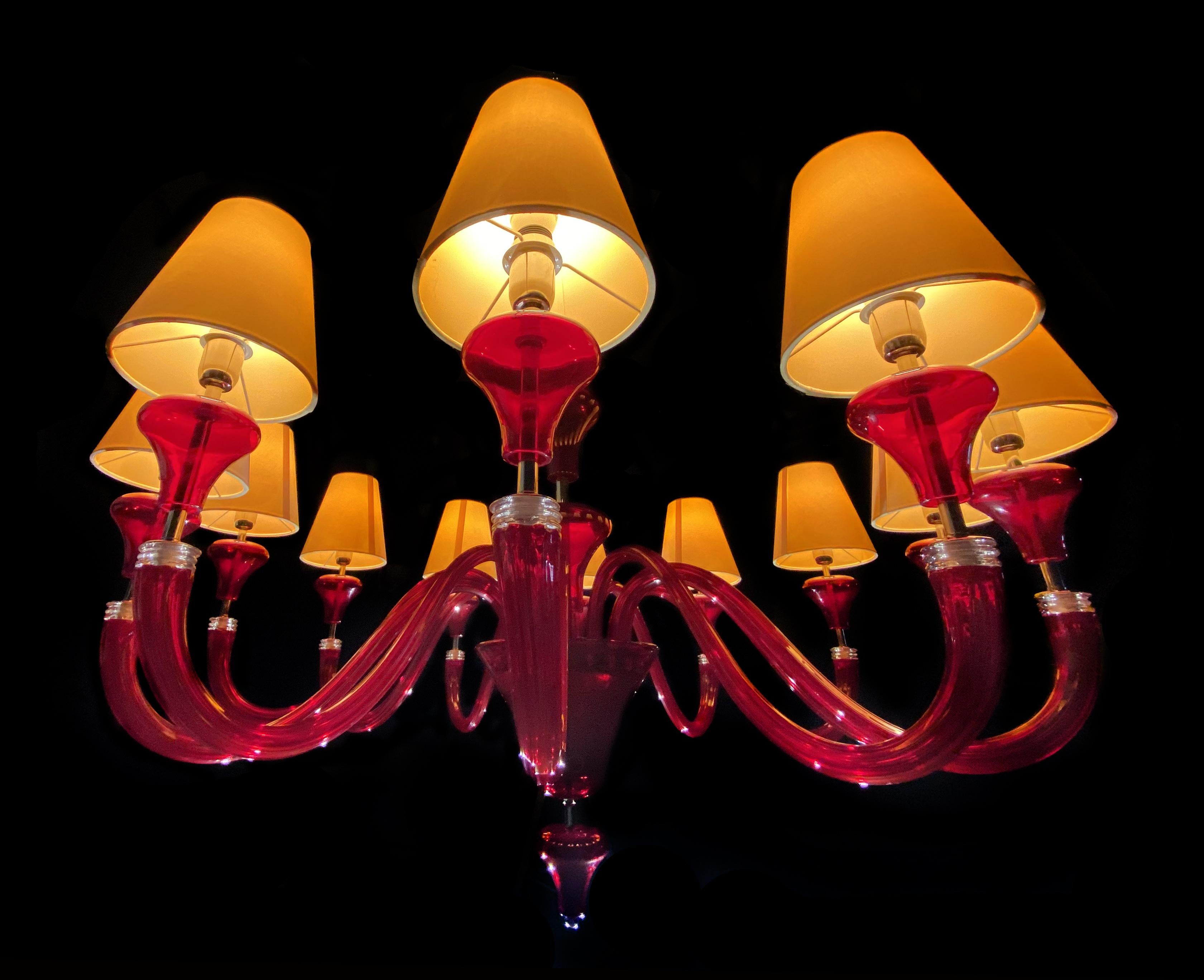 Lustre italien de Barovier & Toso Murano, 1990 en vente 12