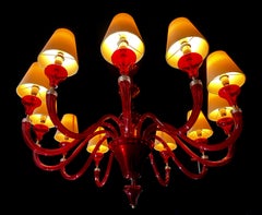 Italian Chandelier by Barovier & Toso Murano, 1990
