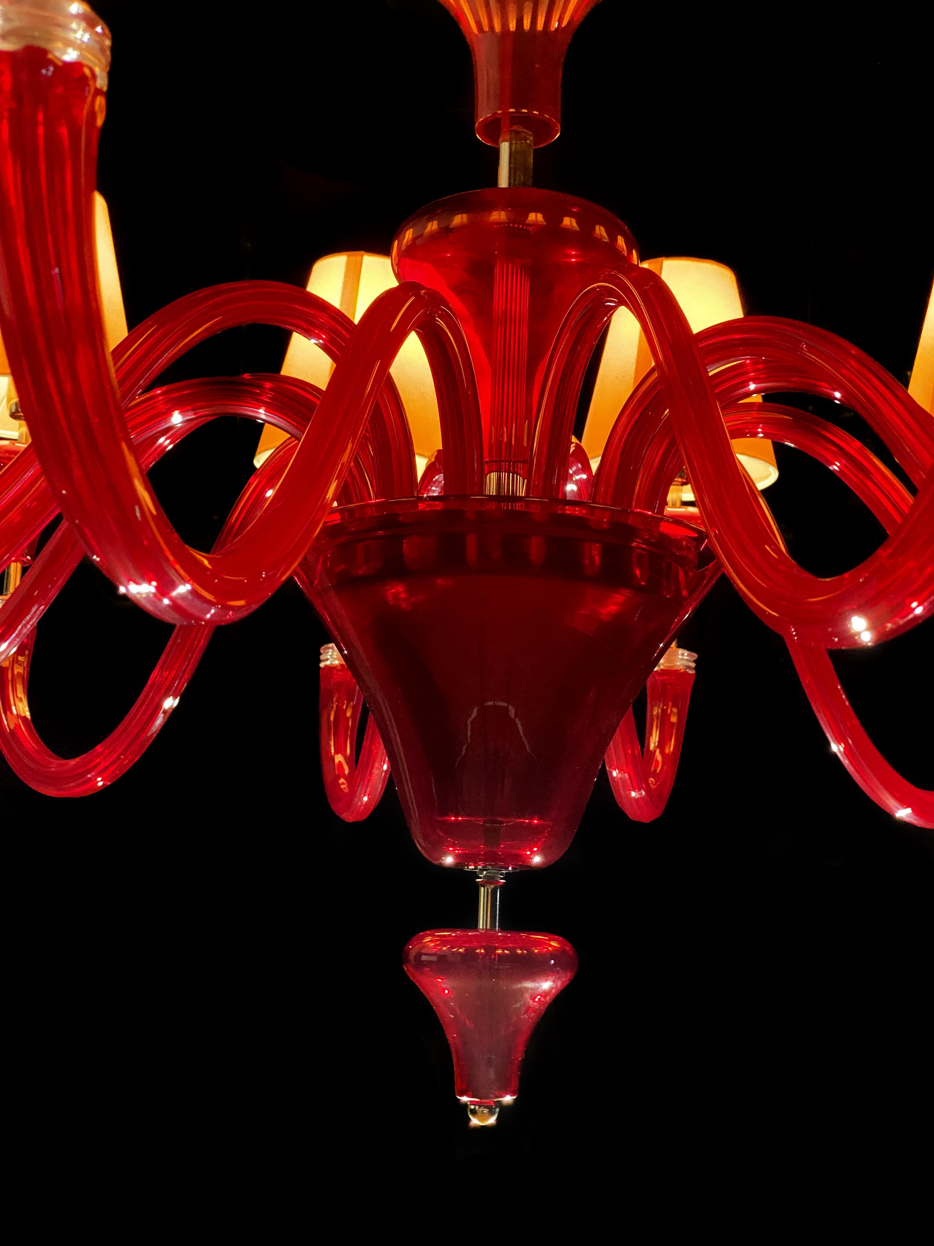 Italian Chandelier by Barovier & Toso Murano, 1990 For Sale 15