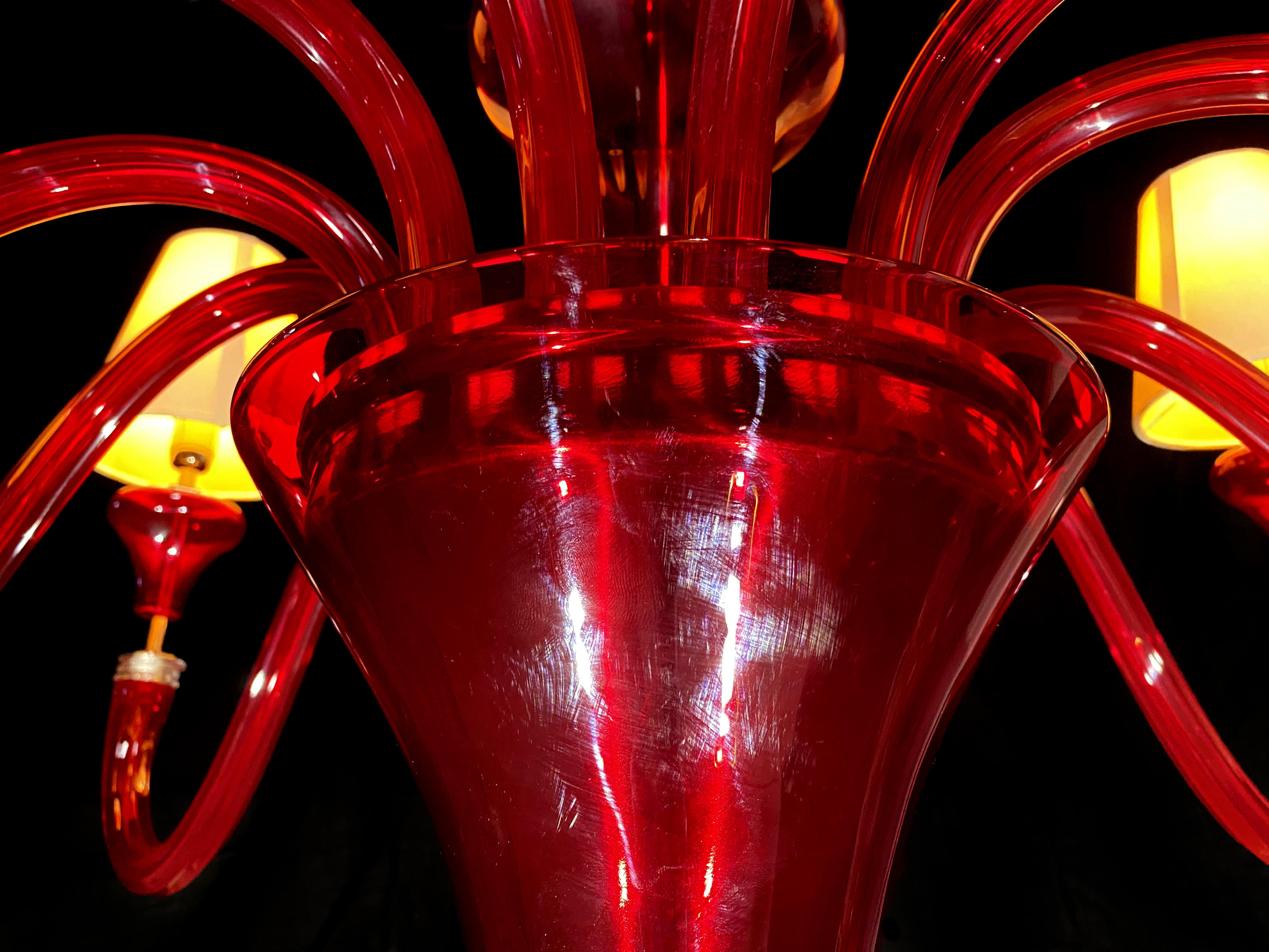 Fin du 20e siècle Lustre italien de Barovier & Toso Murano, 1990 en vente
