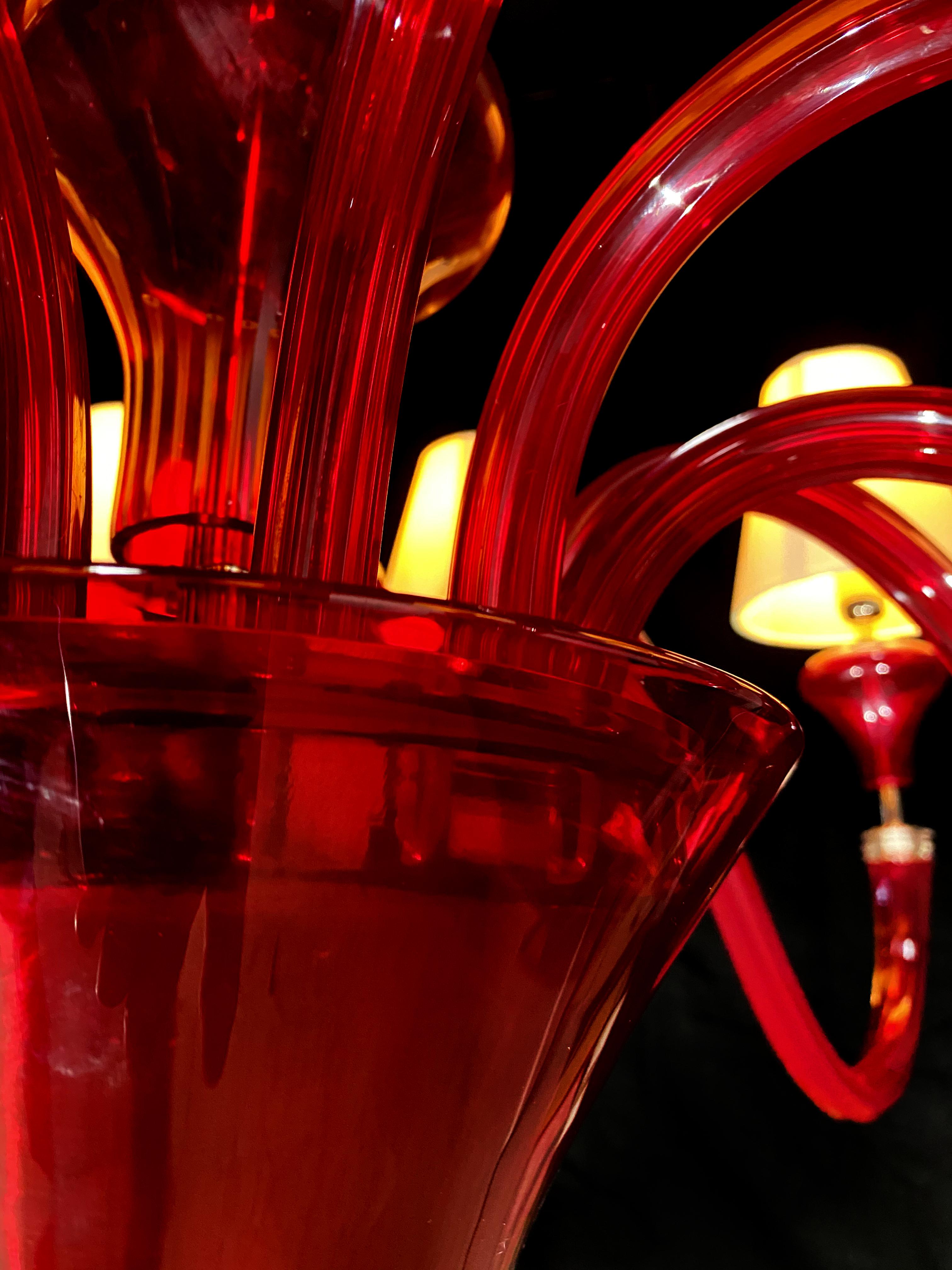 Lustre italien de Barovier & Toso Murano, 1990 en vente 4