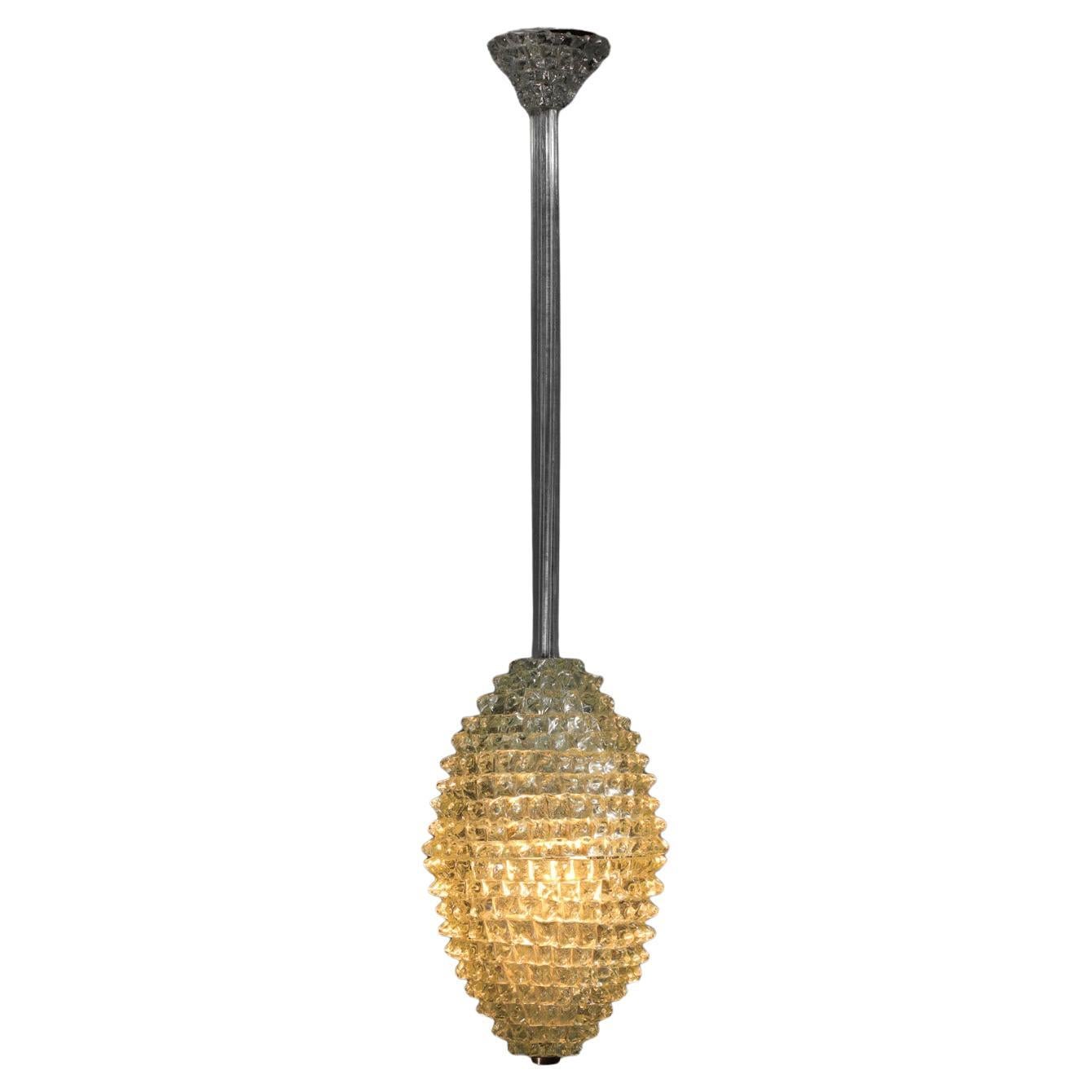 Italian chandelier by Ercole Barovier from the 30's in Murano glass