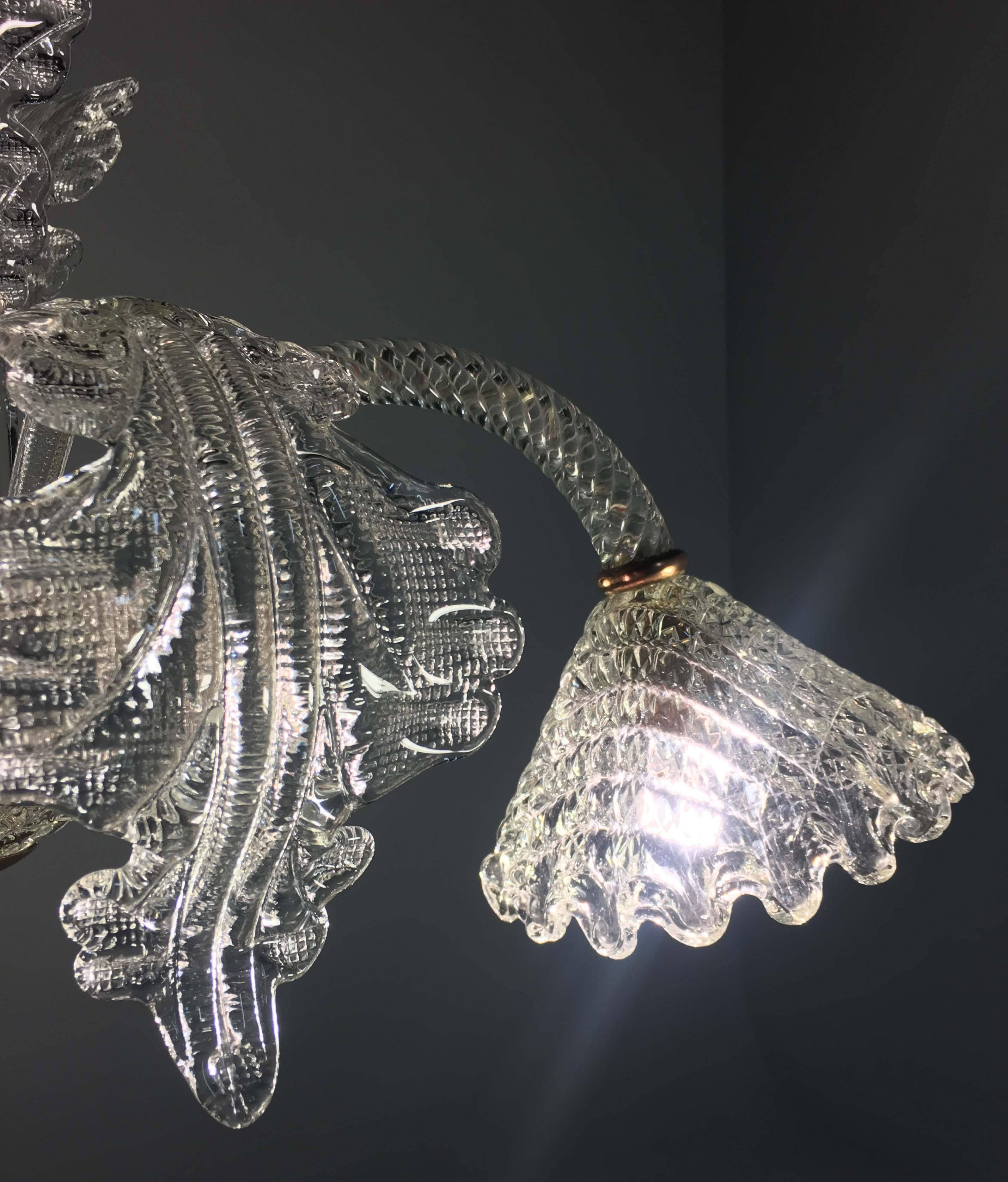 Italian Chandelier by Ercole Barovier, Murano, 1940 In Excellent Condition For Sale In Budapest, HU