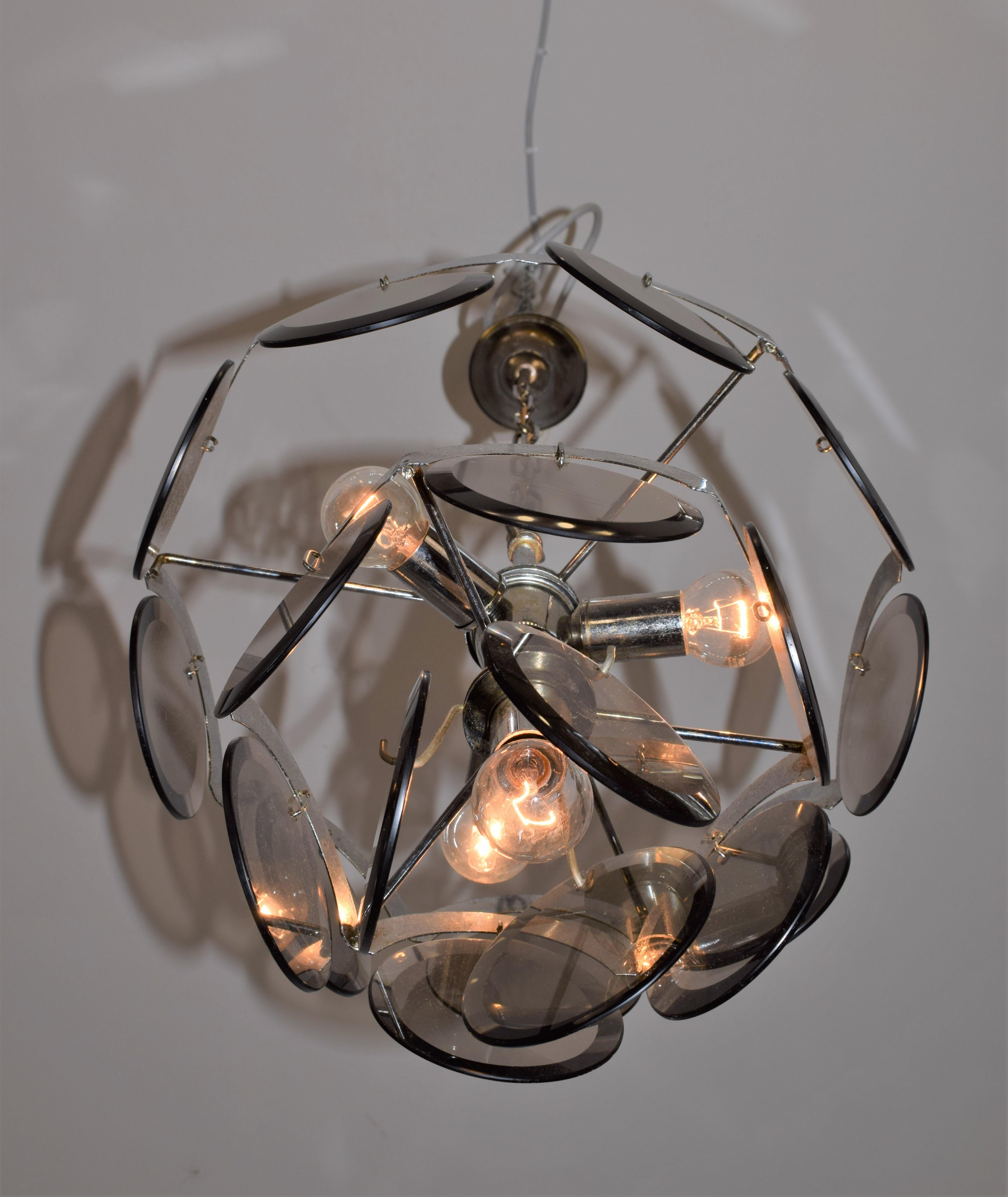 Mid-20th Century Italian Chandelier by Gino Vistosi, 1960s For Sale